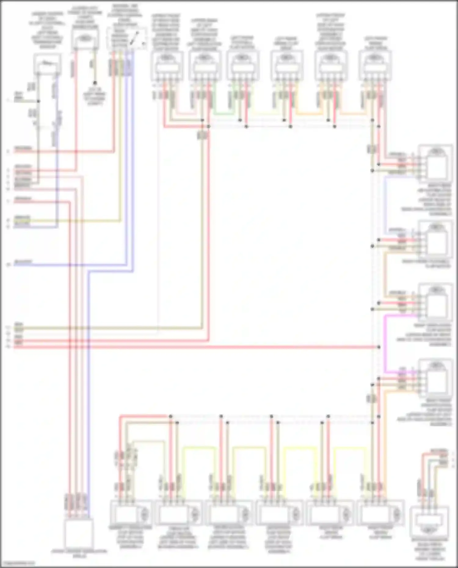 Wiring diagram heating, air conditioning system control panel audio mode for BMW 7 series G11/G12 facelift (2019-2023) (2 of 2)