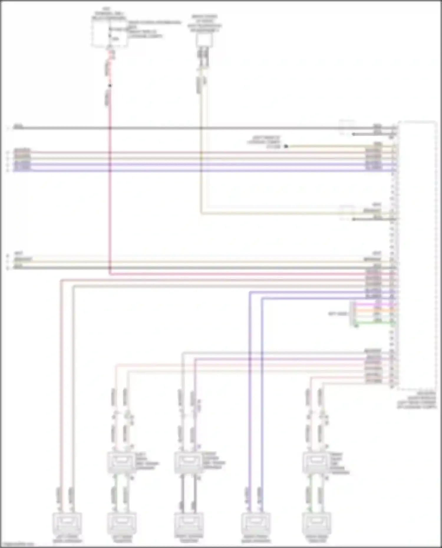 Wiring diagram left rear mid-range speaker for BMW 7 series G11/G12 facelift (2019-2023) (6 of 12)