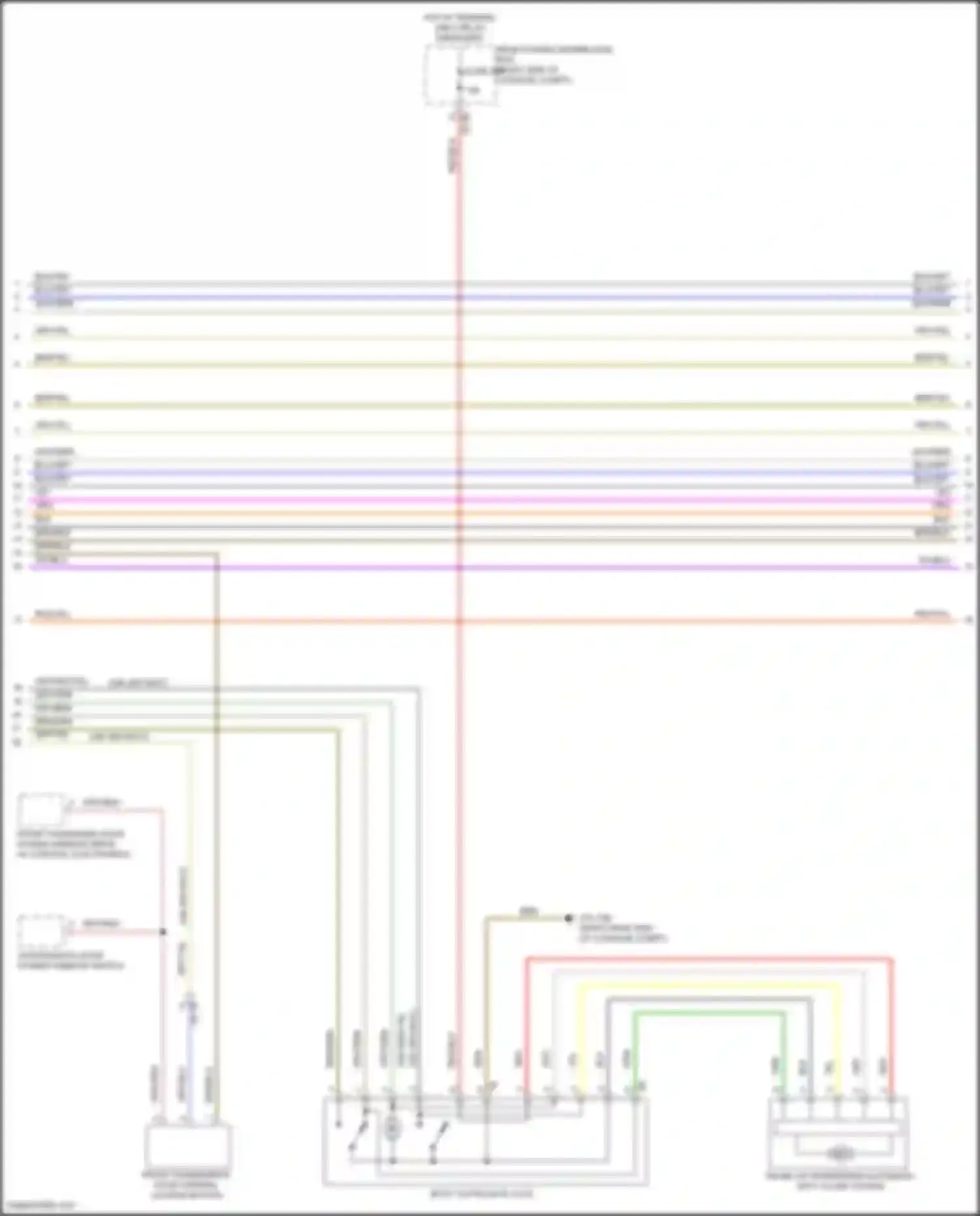 Wiring diagram passenger's door power window switch for BMW 7 series G11/G12 facelift (2019-2023) (1 of 3)