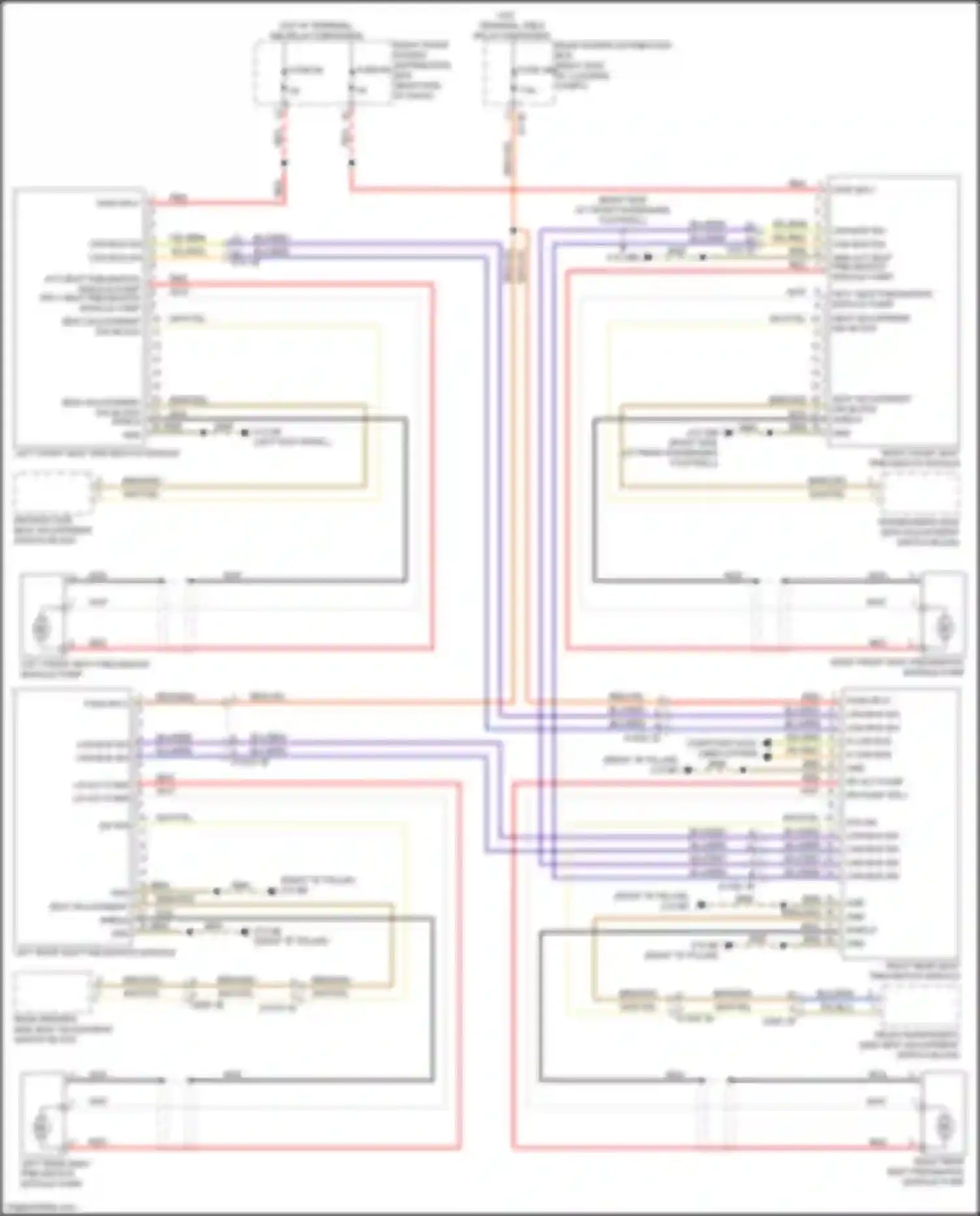 Wiring diagram rear driver's side seat adjustment switch block for BMW 7 series G11/G12 facelift (2019-2023) (3 of 4)