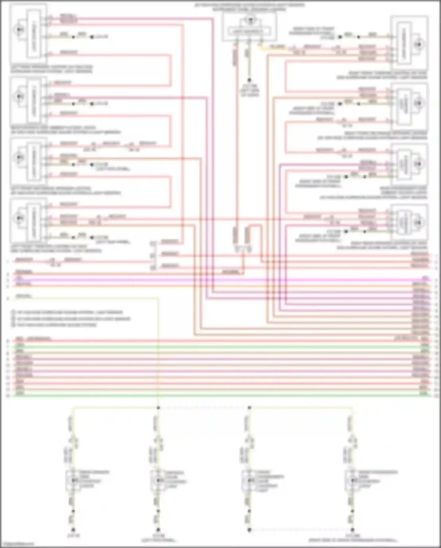 Wiring diagram rear passenger's side ambient accent lights for BMW 7 series G11/G12 facelift (2019-2023) (1 of 3)
