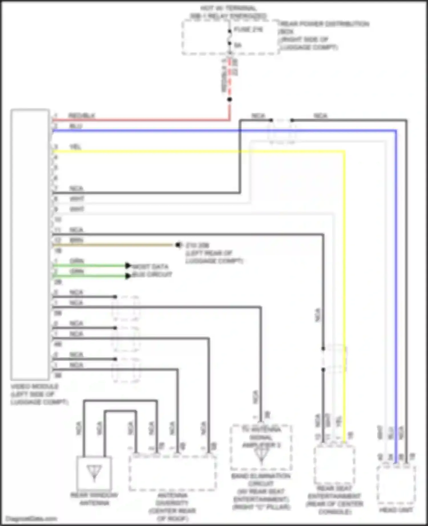 Wiring diagram rear power distribution box for BMW 7 series G11/G12 facelift (2019-2023) (30 of 90)