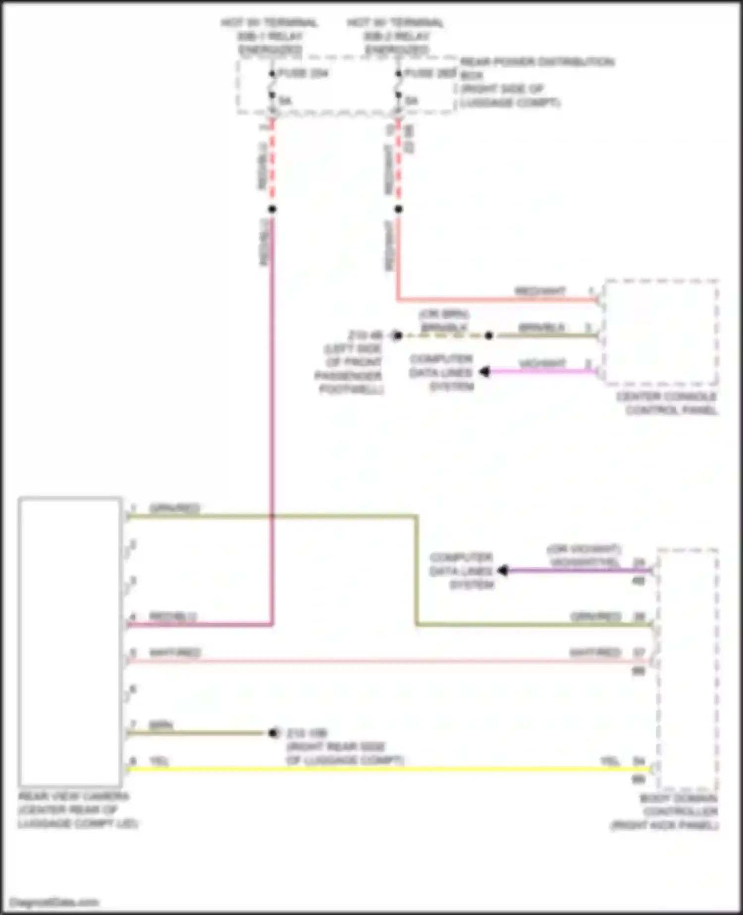Wiring diagram rear view camera for BMW 7 series G11/G12 facelift (2019-2023) (5 of 5)
