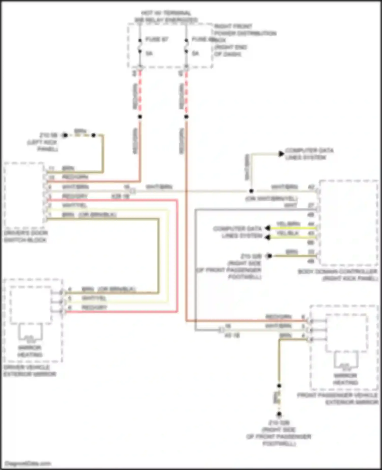 Wiring diagram right end of dash) for BMW 7 series G11/G12 facelift (2019-2023) (43 of 60)