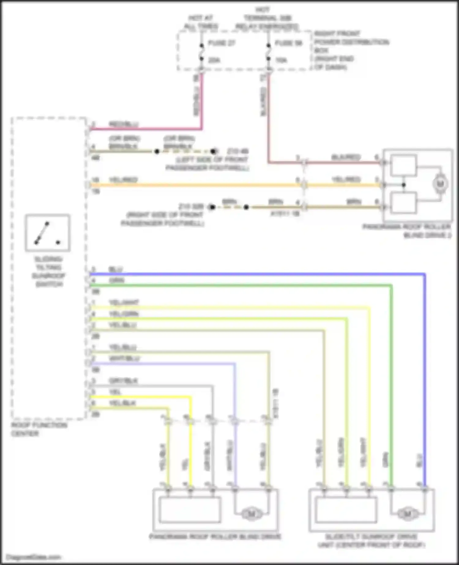Wiring diagram right end of dash) for BMW 7 series G11/G12 facelift (2019-2023) (56 of 60)