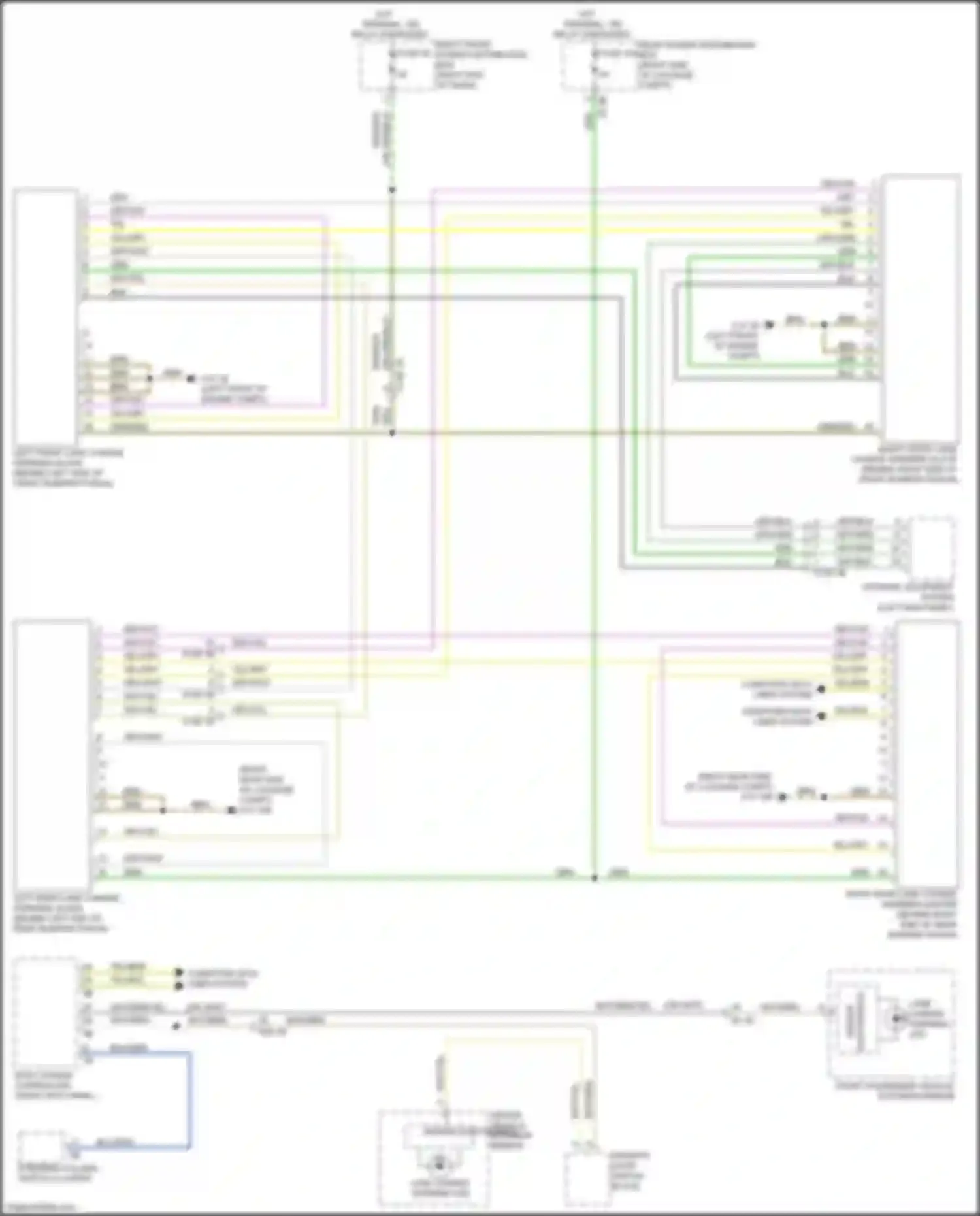 Wiring diagram right front lane change warning slave for BMW 7 series G11/G12 facelift (2019-2023) (1 of 2)