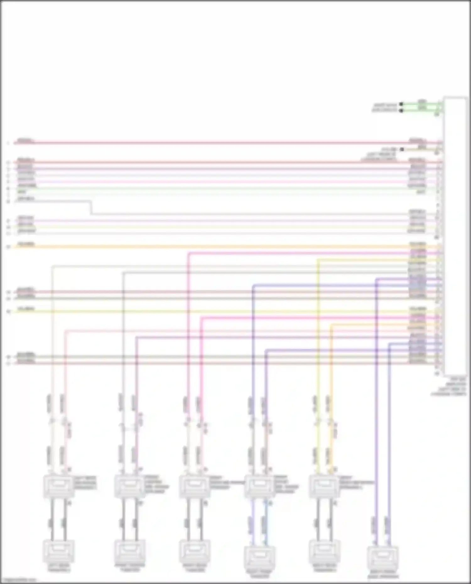 Wiring diagram right front mid-range speaker for BMW 7 series G11/G12 facelift (2019-2023) (9 of 12)