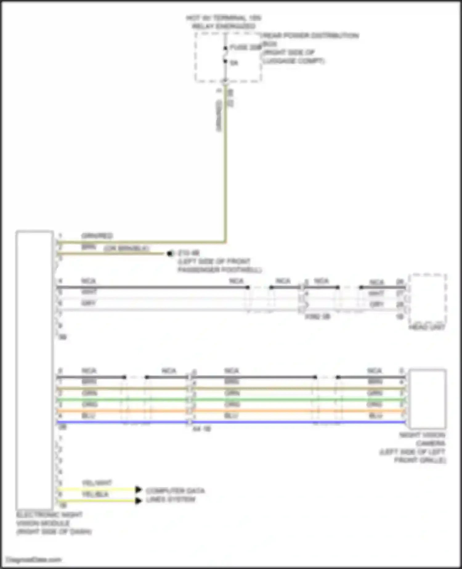 7 series BMW G11/G12 (2015-2019): Electronic night vision circuit