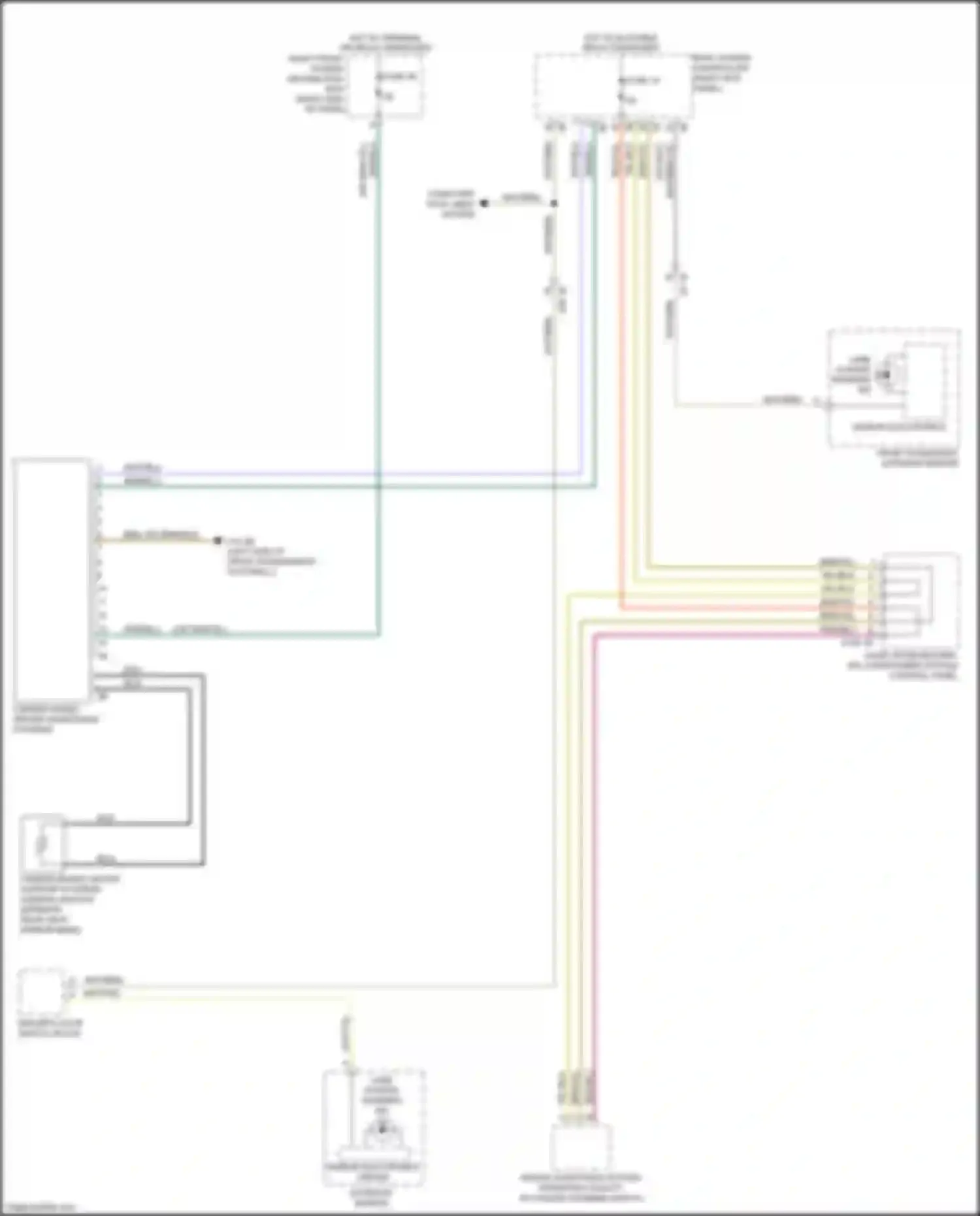 Wiring diagram audio mode/heating, air conditioning system control panel for BMW 7 series G11/G12 (2015-2019) (1 of 2)