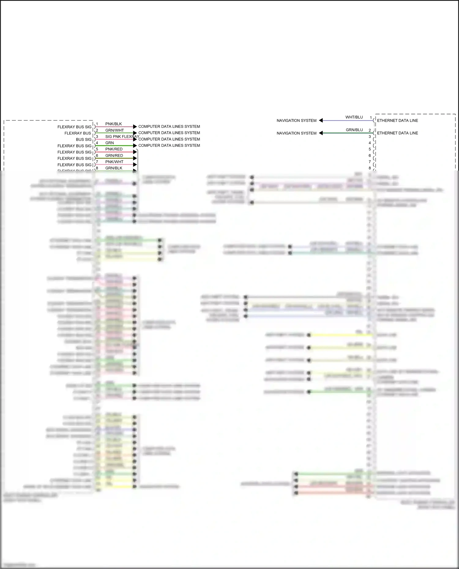Wiring diagram data line for BMW 7 series G11/G12 (2015-2019) (2 of 2)