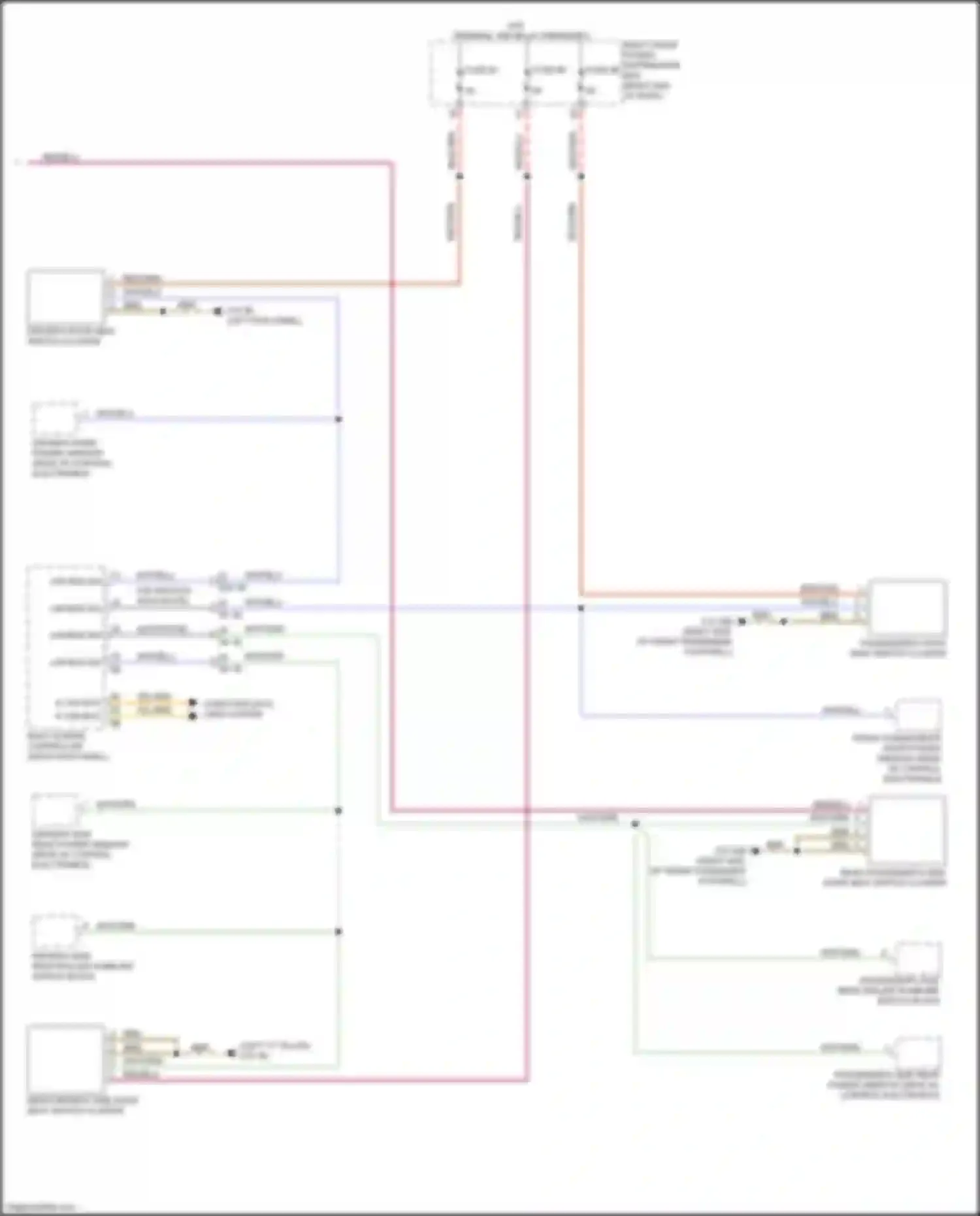 Wiring diagram driver's door power window drive w/ control electronics for BMW 7 series G11/G12 (2015-2019) (5 of 8)