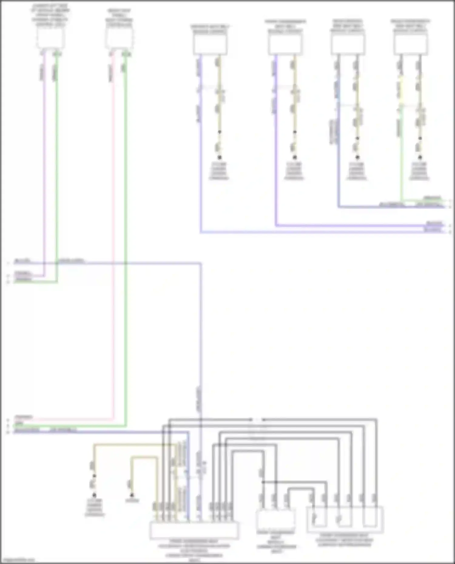 Wiring diagram front passenger seat occupancy detection evaluation electronics for BMW 7 series G11/G12 (2015-2019) (3 of 3)