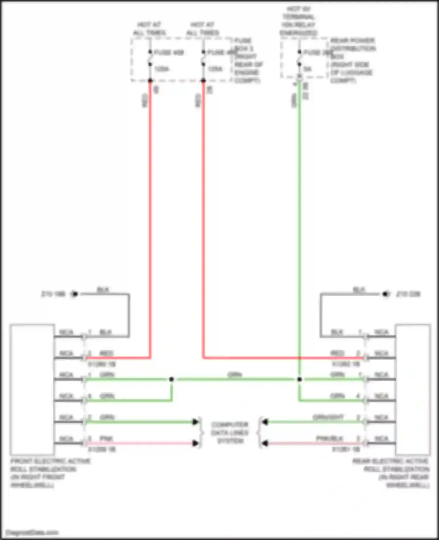 Wiring diagram fuse 209 for BMW 7 series G11/G12 (2015-2019) (1 of 2)