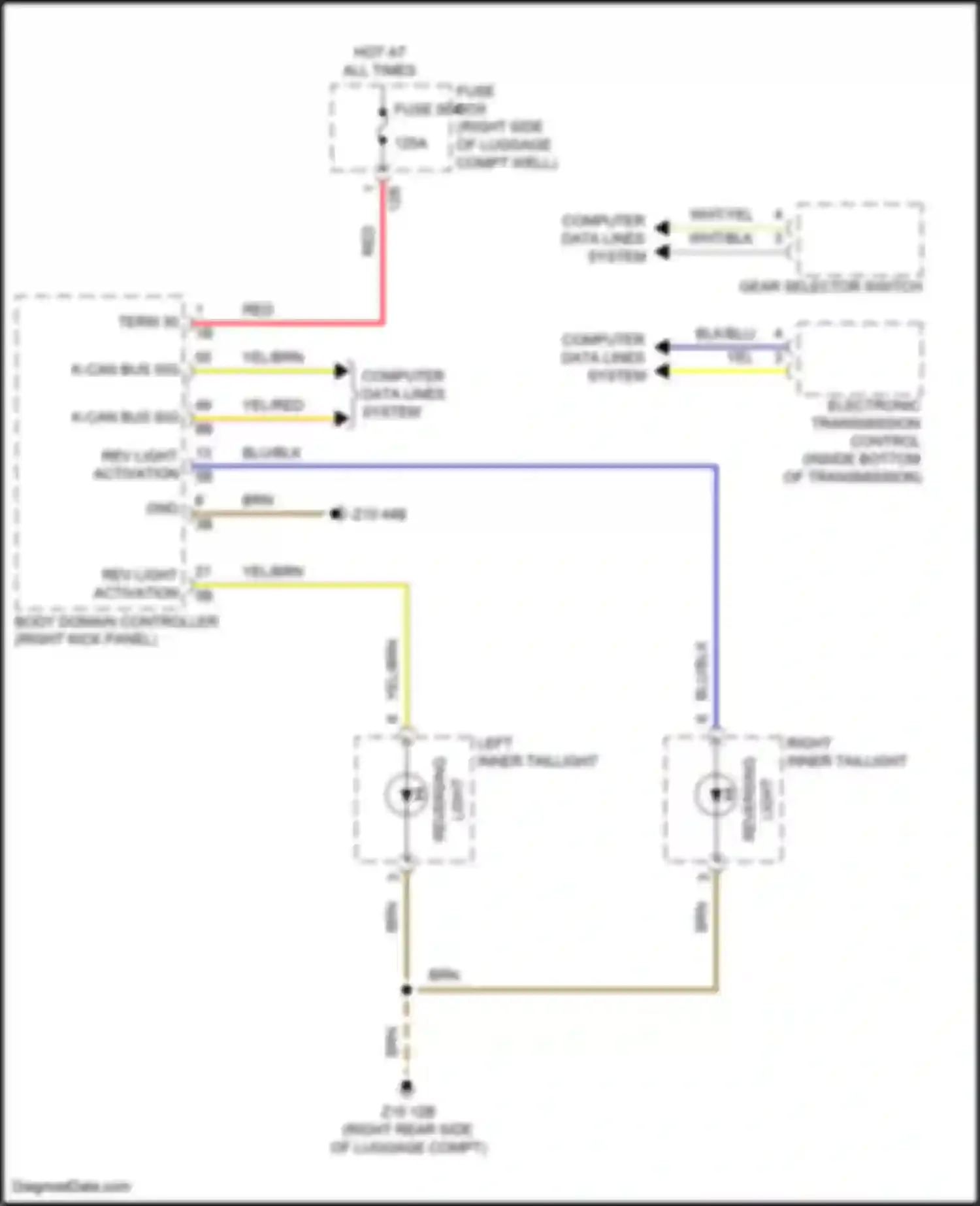 Wiring diagram k-can bus sig for BMW 7 series G11/G12 (2015-2019) (3 of 9)