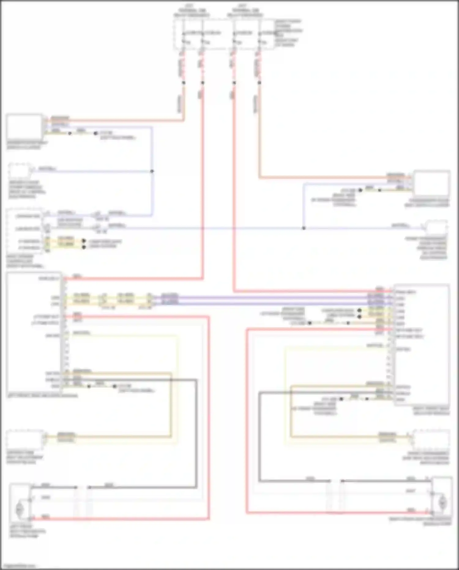 Wiring diagram left front seat inflator module for BMW 7 series G11/G12 (2015-2019) (3 of 5)