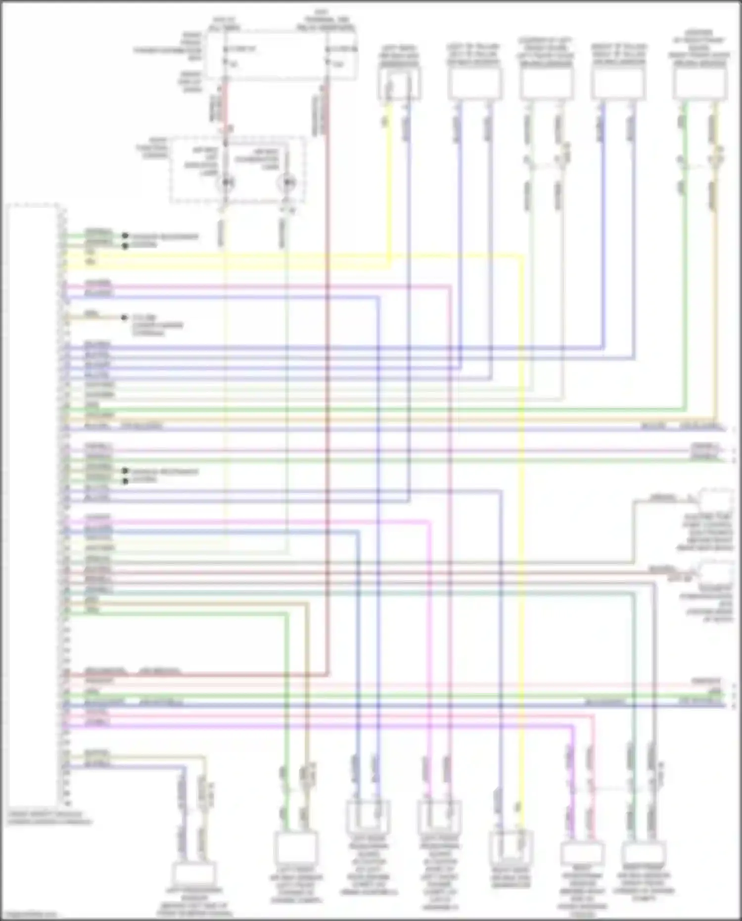 Wiring diagram left pedestrian sensor for BMW 7 series G11/G12 (2015-2019) (1 of 1)