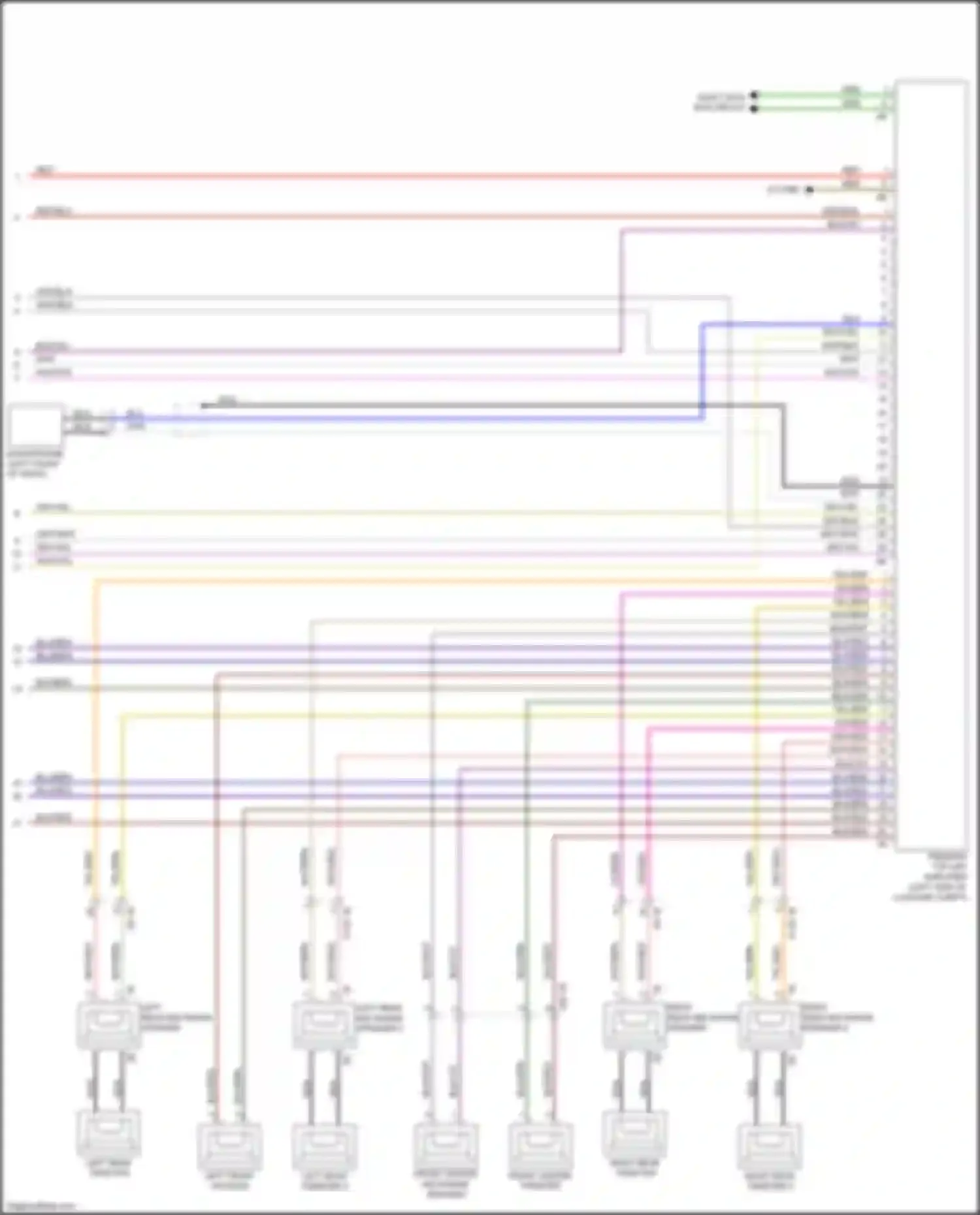 Wiring diagram left rear mid-range speaker for BMW 7 series G11/G12 (2015-2019) (6 of 6)