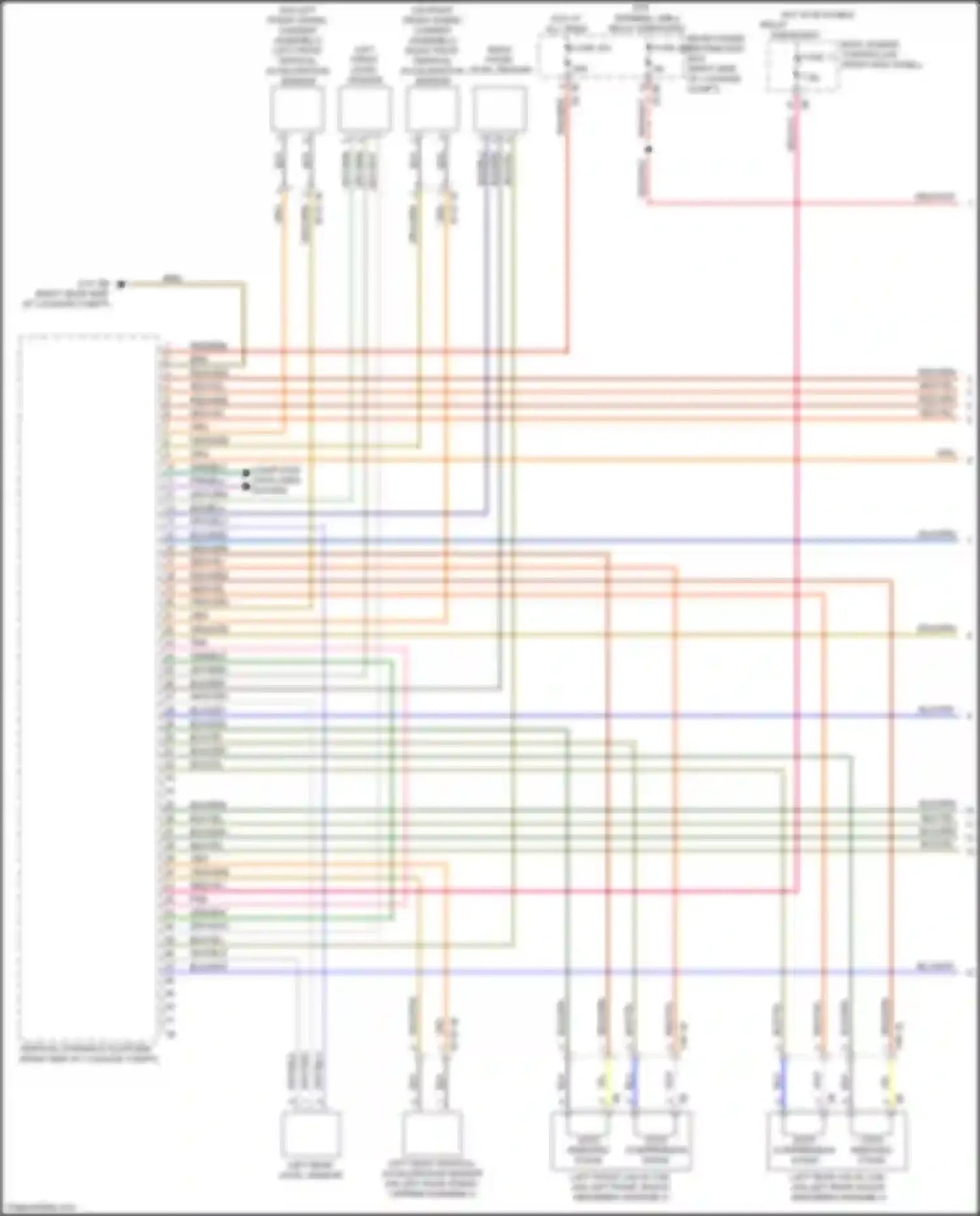 Wiring diagram left rear vertical acceleration sensor for BMW 7 series G11/G12 (2015-2019) (1 of 1)
