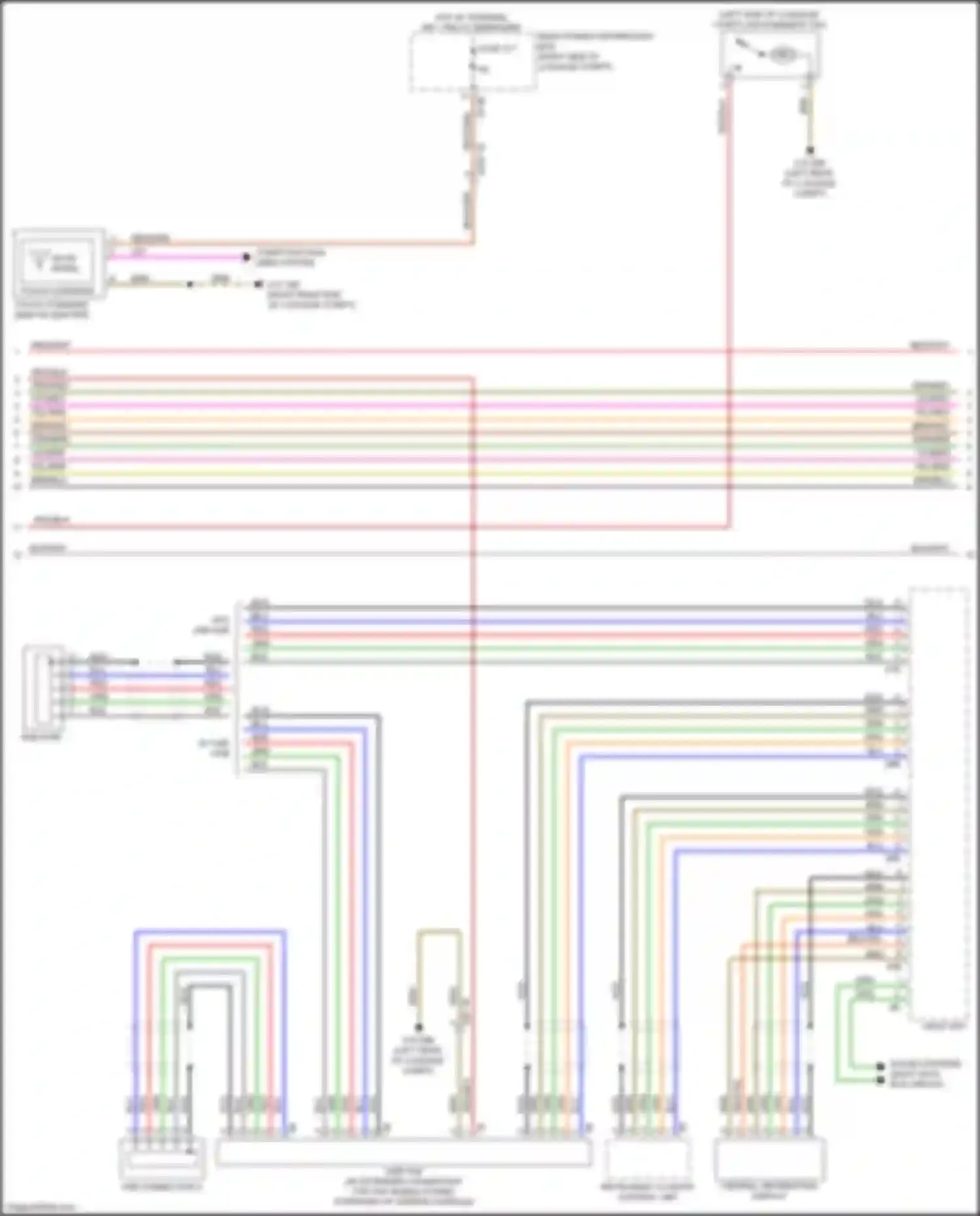 Wiring diagram most data bus circuit for BMW 7 series G11/G12 (2015-2019) (2 of 8)