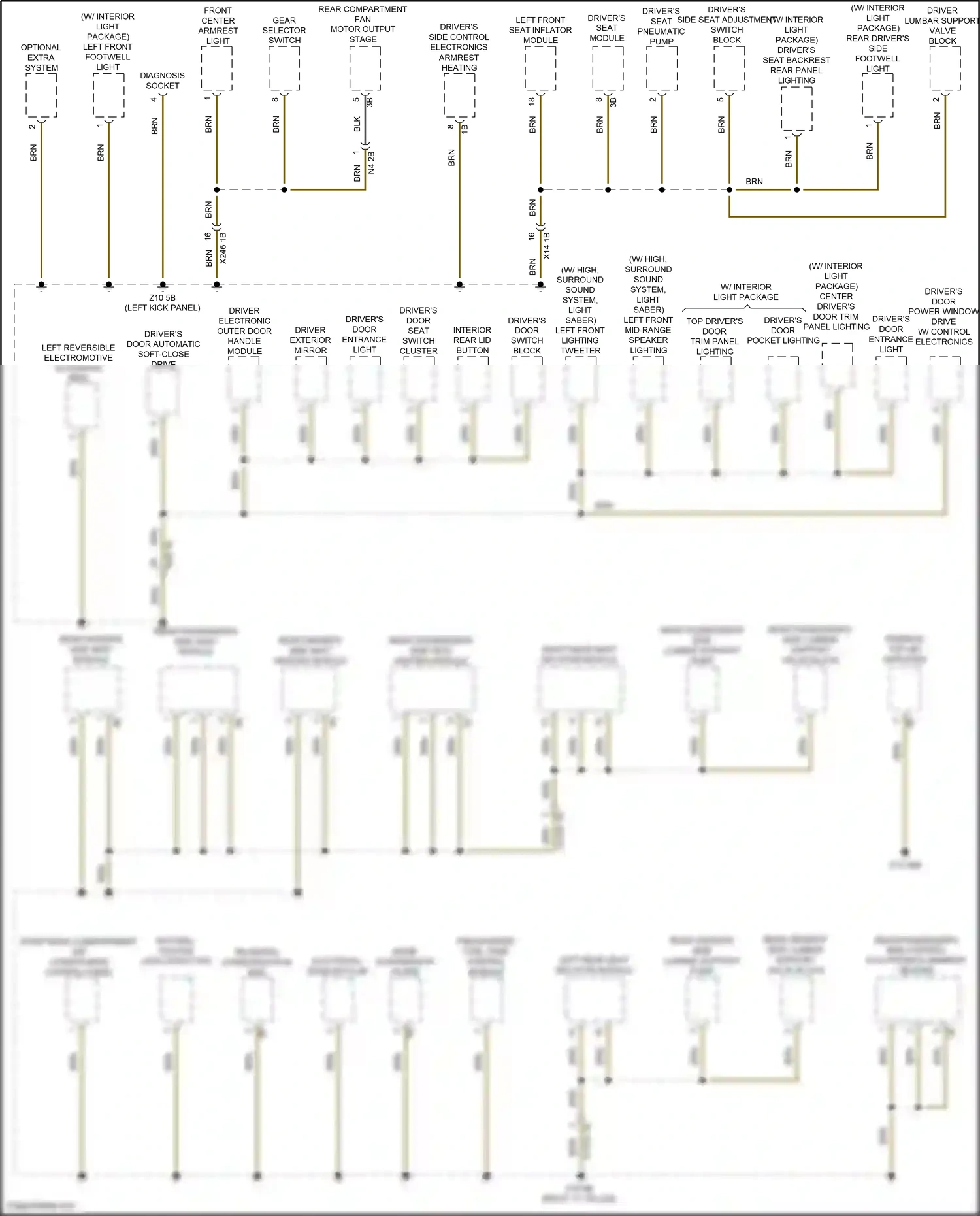 Wiring diagram optional extra system for BMW 7 series G11/G12 (2015-2019) (2 of 4)