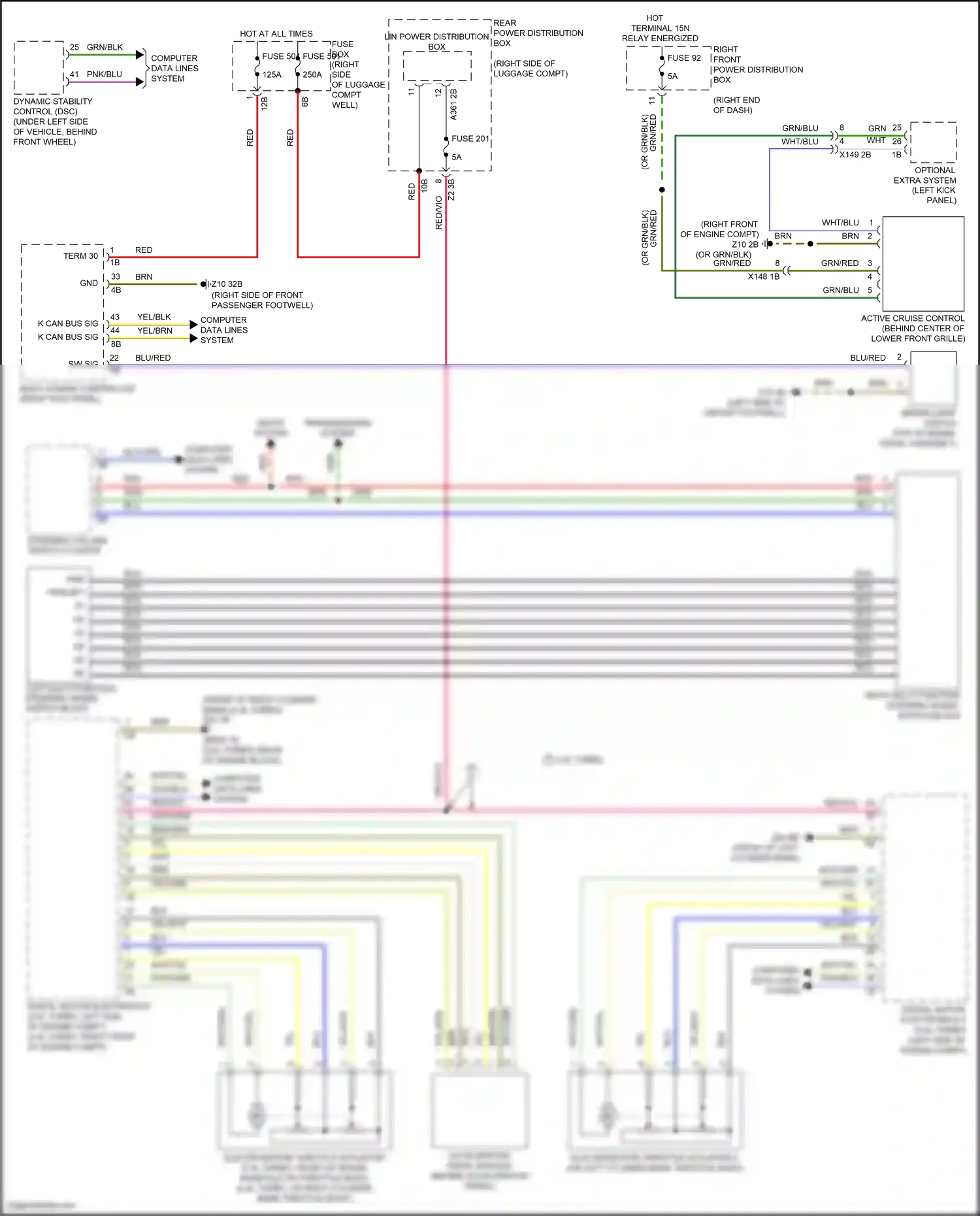 Wiring diagram optional extra system for BMW 7 series G11/G12 (2015-2019) (1 of 4)