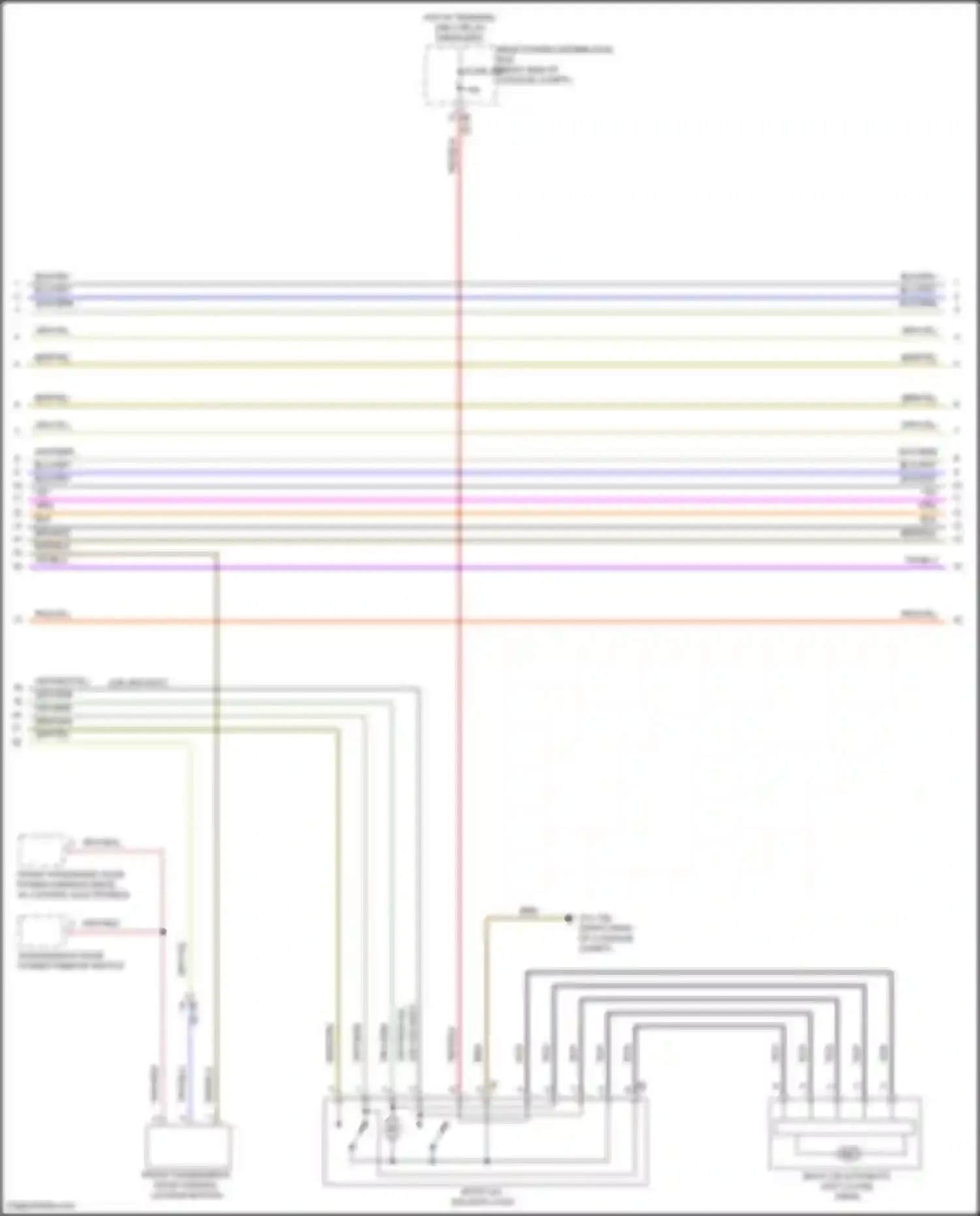 Wiring diagram passenger's door power window switch for BMW 7 series G11/G12 (2015-2019) (1 of 3)