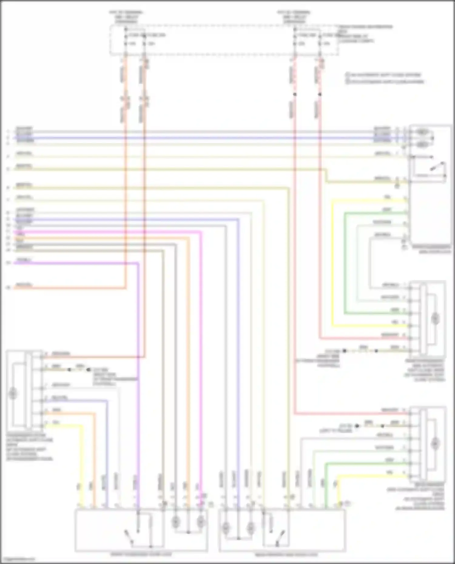 Wiring diagram rear passenger's side automatic soft-close drive for BMW 7 series G11/G12 (2015-2019) (1 of 4)