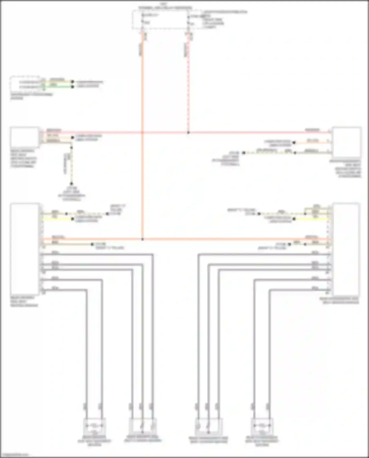 Wiring diagram rear passenger's side seat backrest heating for BMW 7 series G11/G12 (2015-2019) (2 of 2)
