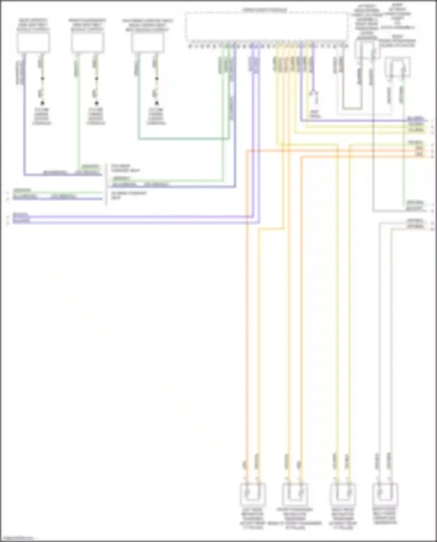 Wiring diagram right front belt force limiter gas generator for BMW 7 series G11/G12 (2015-2019) (1 of 1)