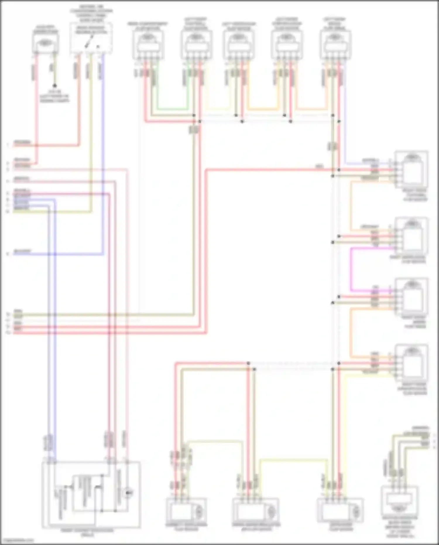 Wiring diagram right front mixing flap drive for BMW 7 series G11/G12 (2015-2019) (1 of 2)