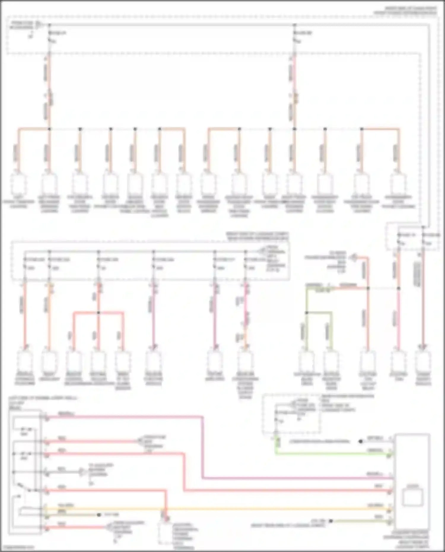 Wiring diagram top driver's door trim panel lighting for BMW 7 series G11/G12 (2015-2019) (4 of 4)