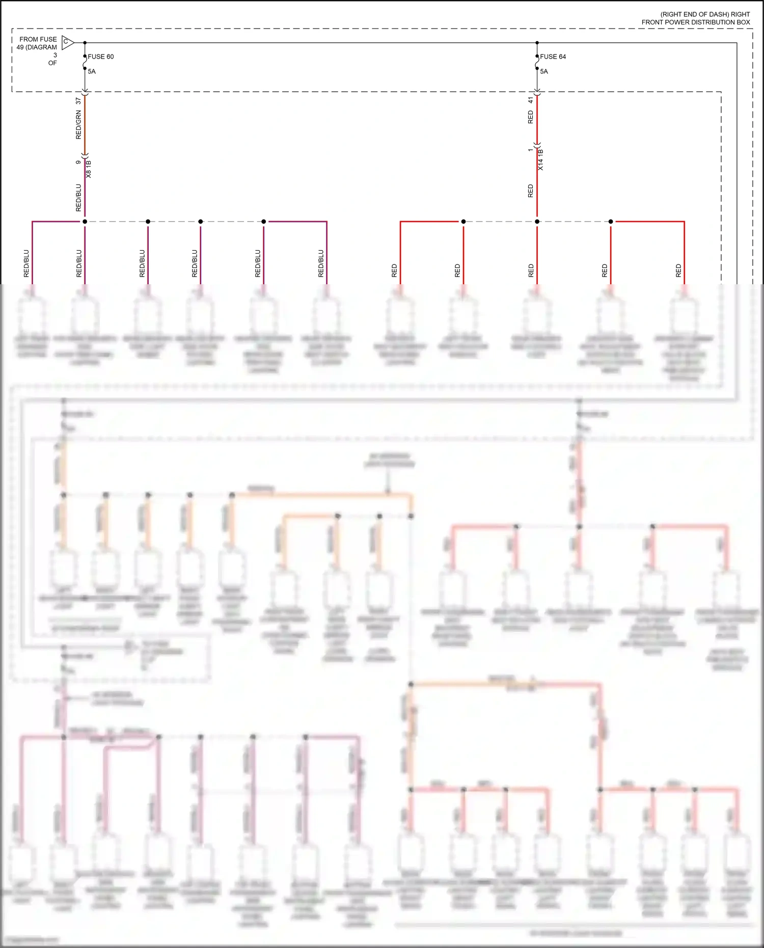 Wiring diagram w/ multi- function seat for BMW 7 series G11/G12 (2015-2019) (5 of 5)