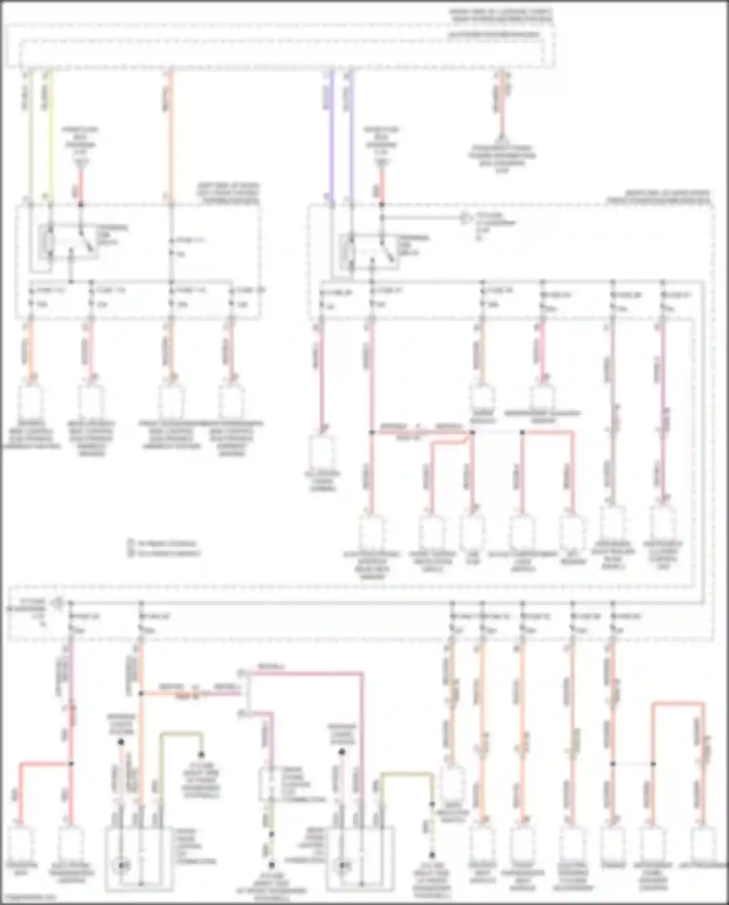 Wiring diagram w/ rear console w/o rear console for BMW 7 series G11/G12 (2015-2019) (1 of 1)