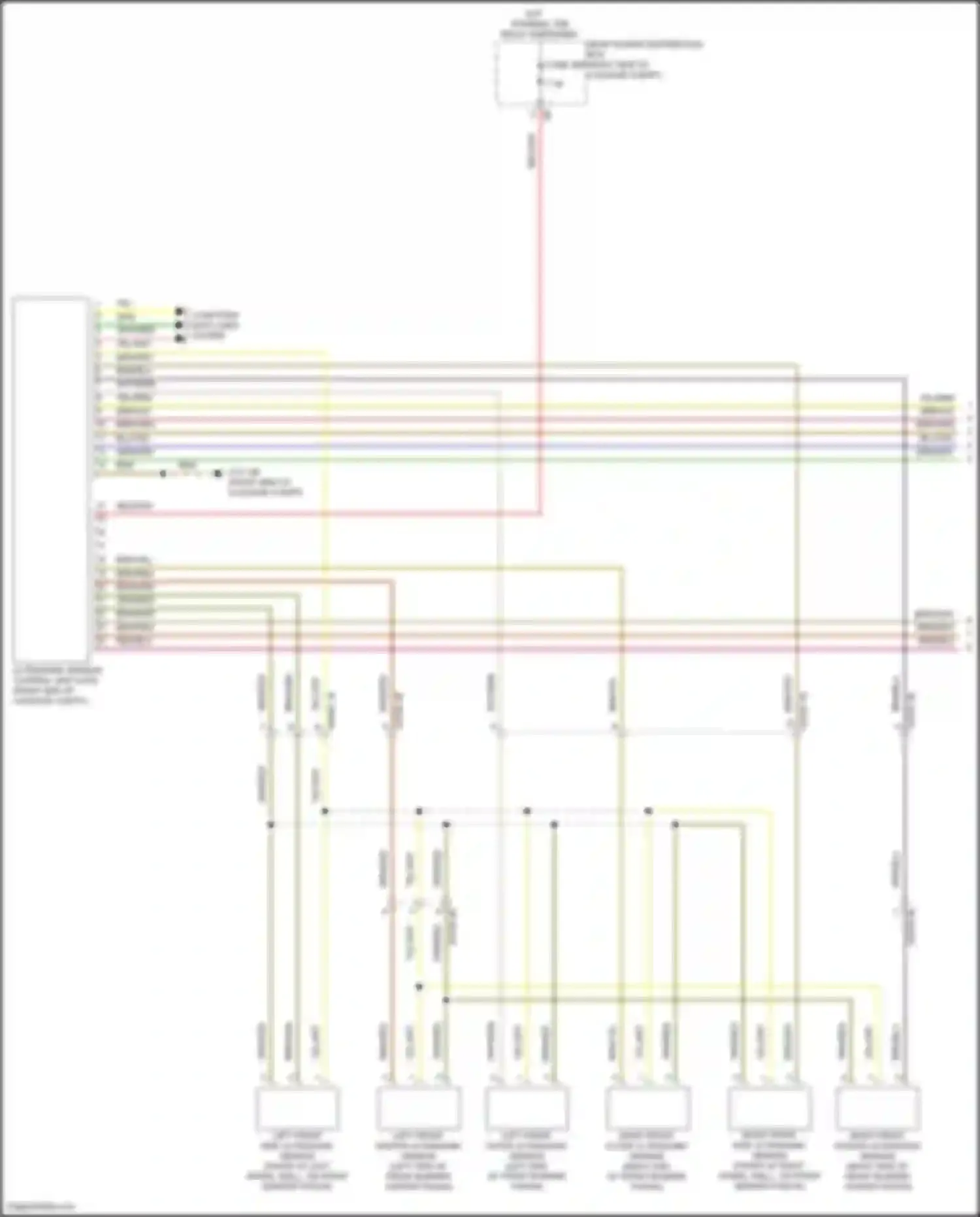 7 series BMW G70 (2022-2024): Parking assistant circuit, w/o surround view camera (1 of 3)