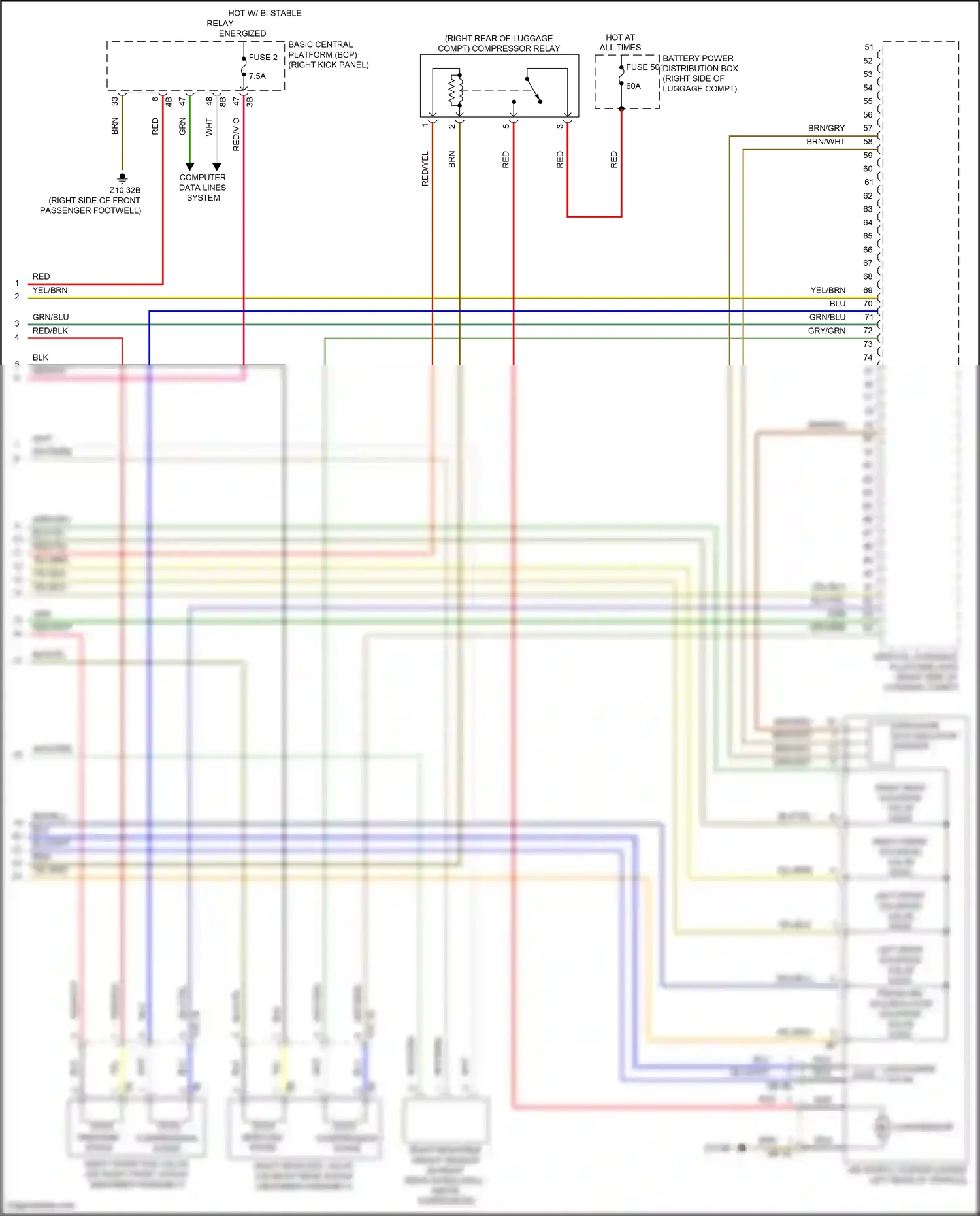 BMW 7 series G70 (2022-2024) basic central platform (bcp) wiring diagram  (34 of 44)