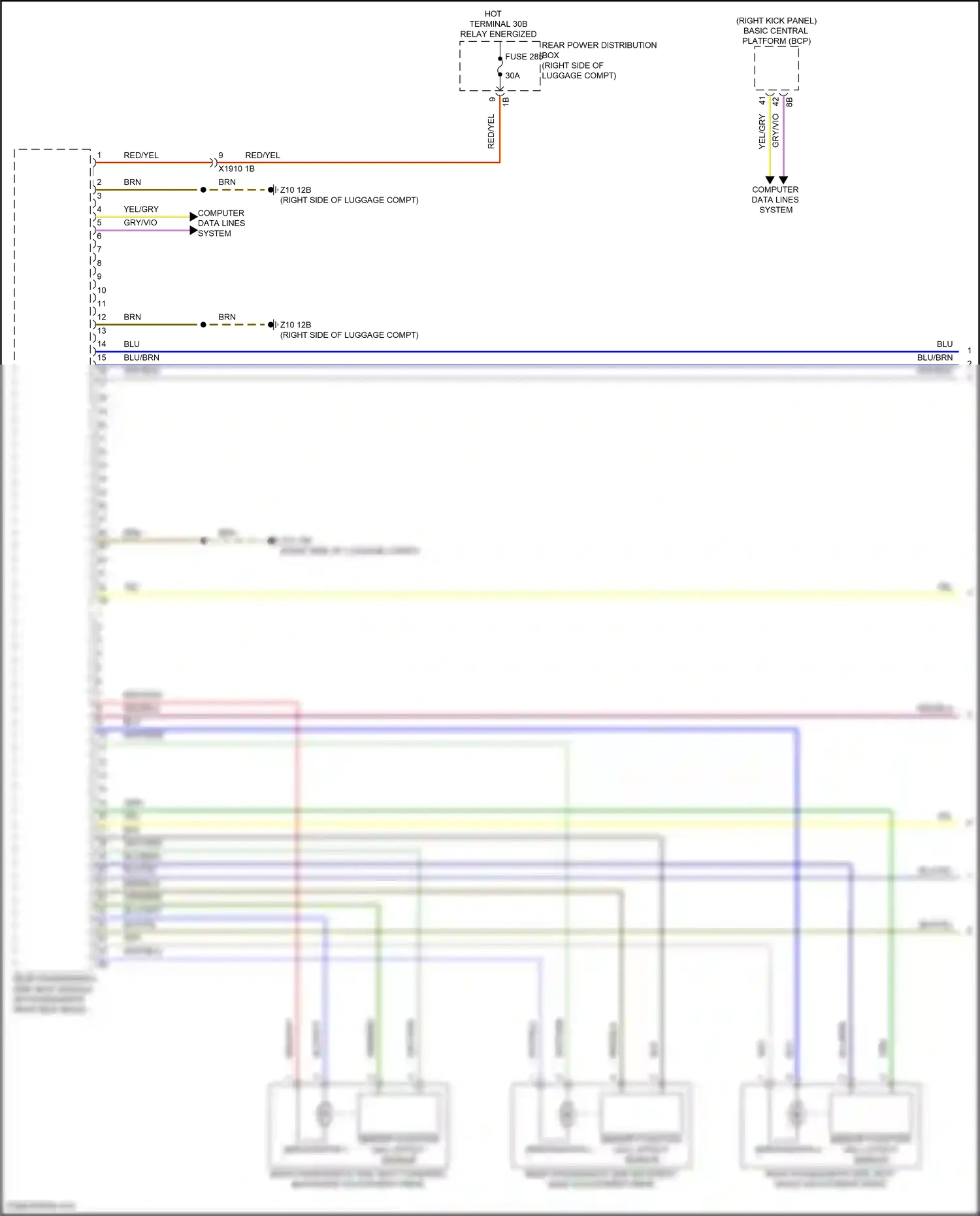 BMW 7 series G70 (2022-2024) basic central platform (bcp) wiring diagram  (29 of 44)
