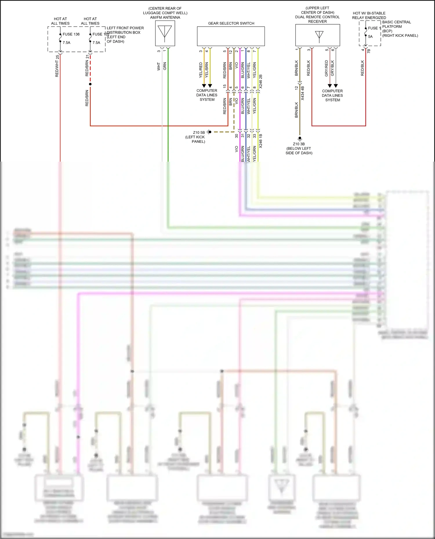 BMW 7 series G70 (2022-2024) basic central platform (bcp) wiring diagram  (31 of 44)