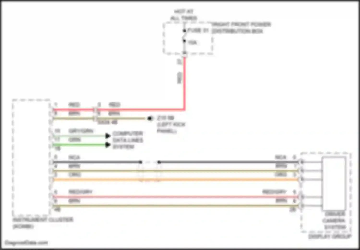 Wiring diagram driver camera system for BMW 7 series G70 (2022-2024) (1 of 5)