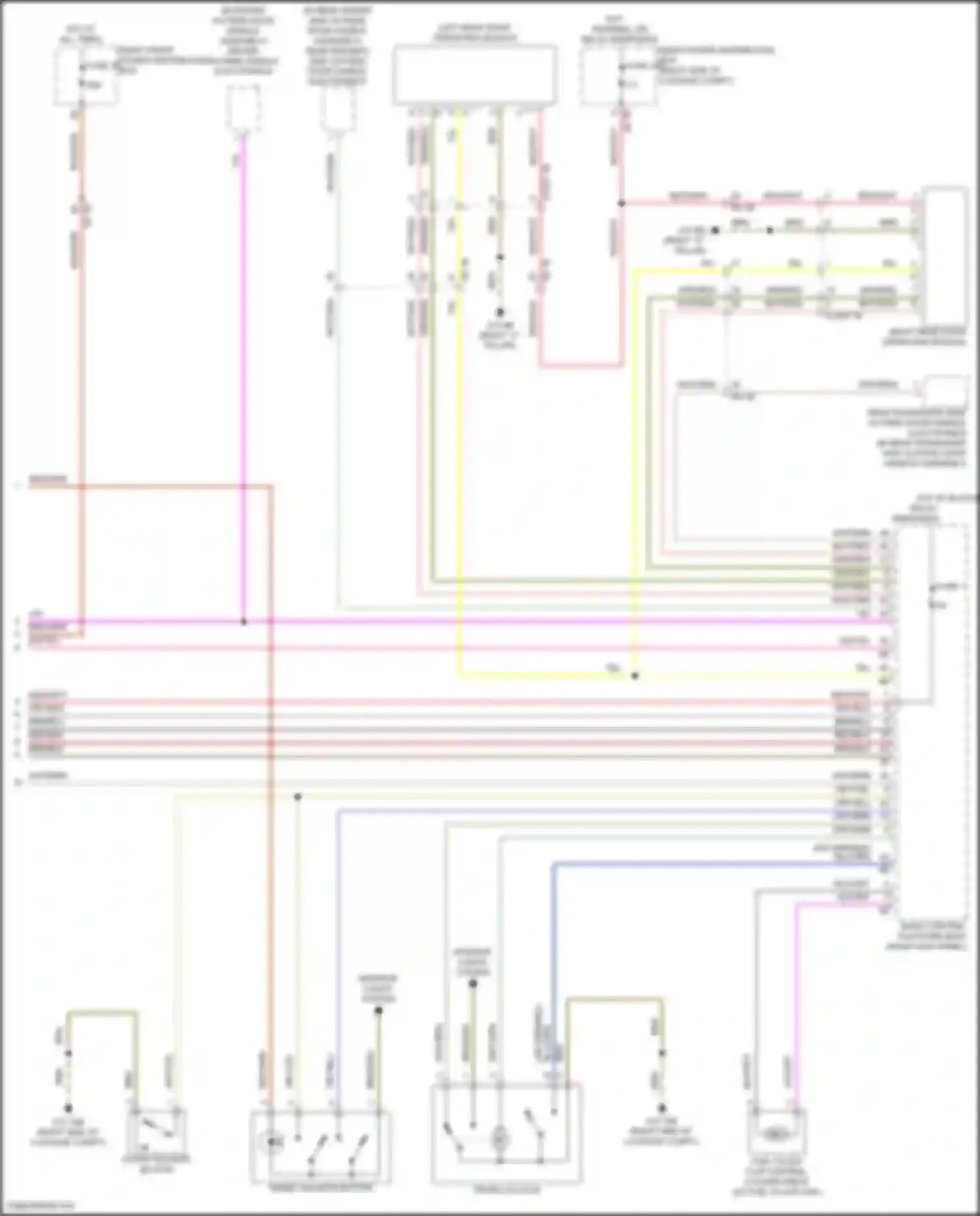 Wiring diagram driver outside handle electronics for BMW 7 series G70 (2022-2024) (1 of 2)
