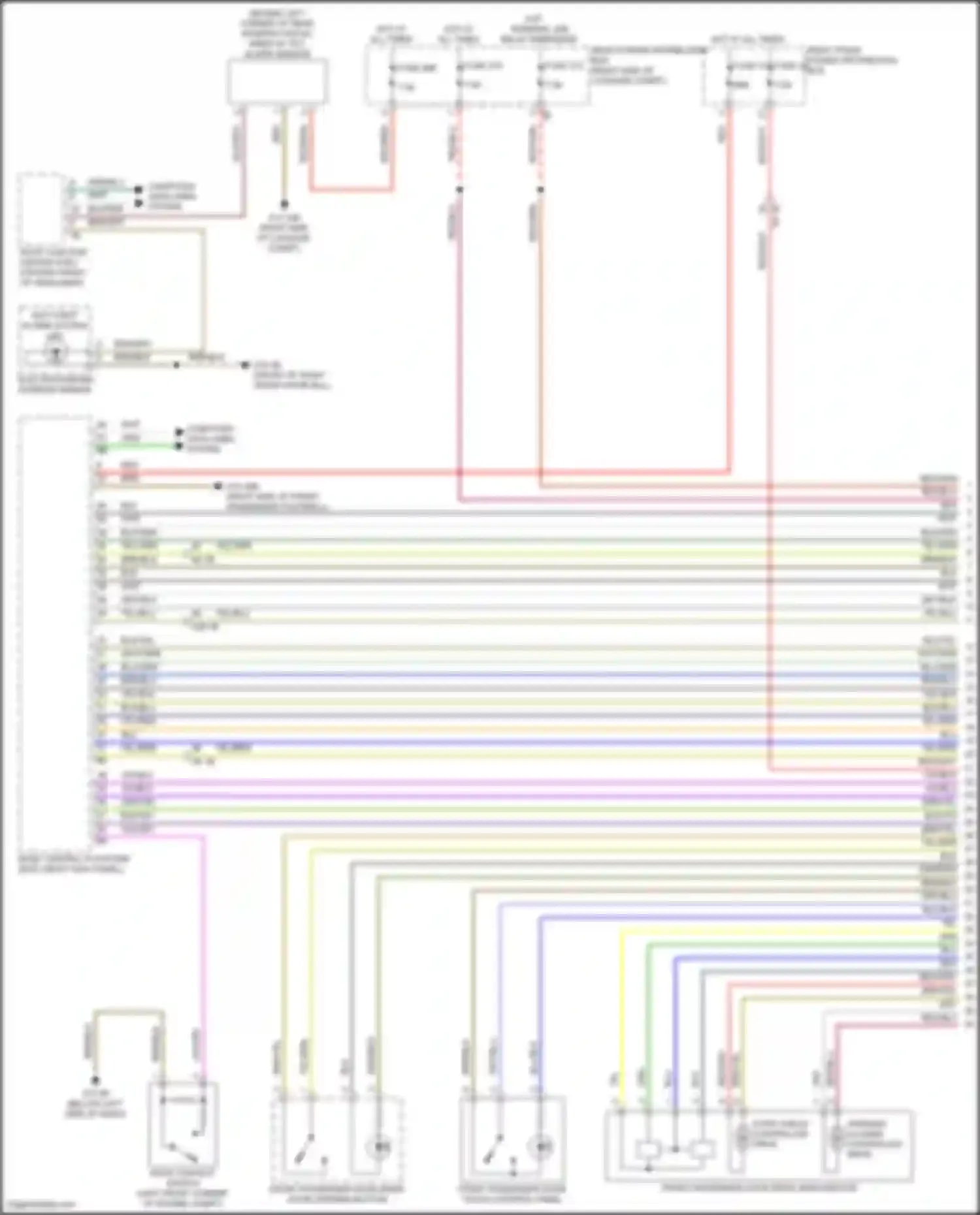 Wiring diagram front passenger door drive servomotor for BMW 7 series G70 (2022-2024) (1 of 2)