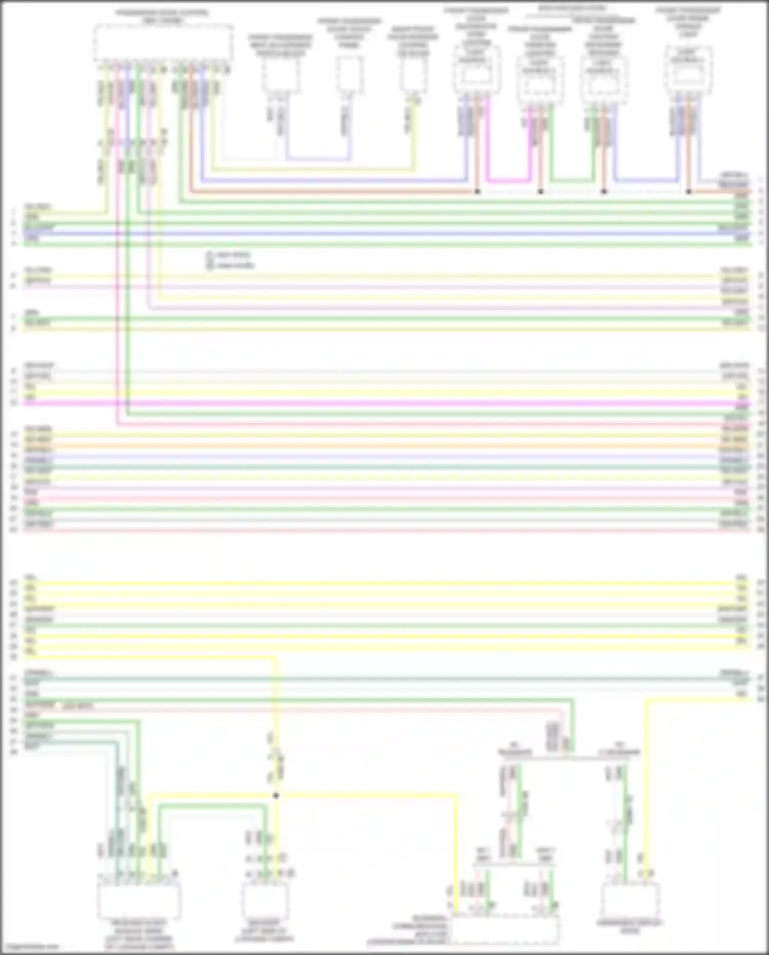 Wiring diagram front passenger door inside handle light for BMW 7 series G70 (2022-2024) (2 of 2)