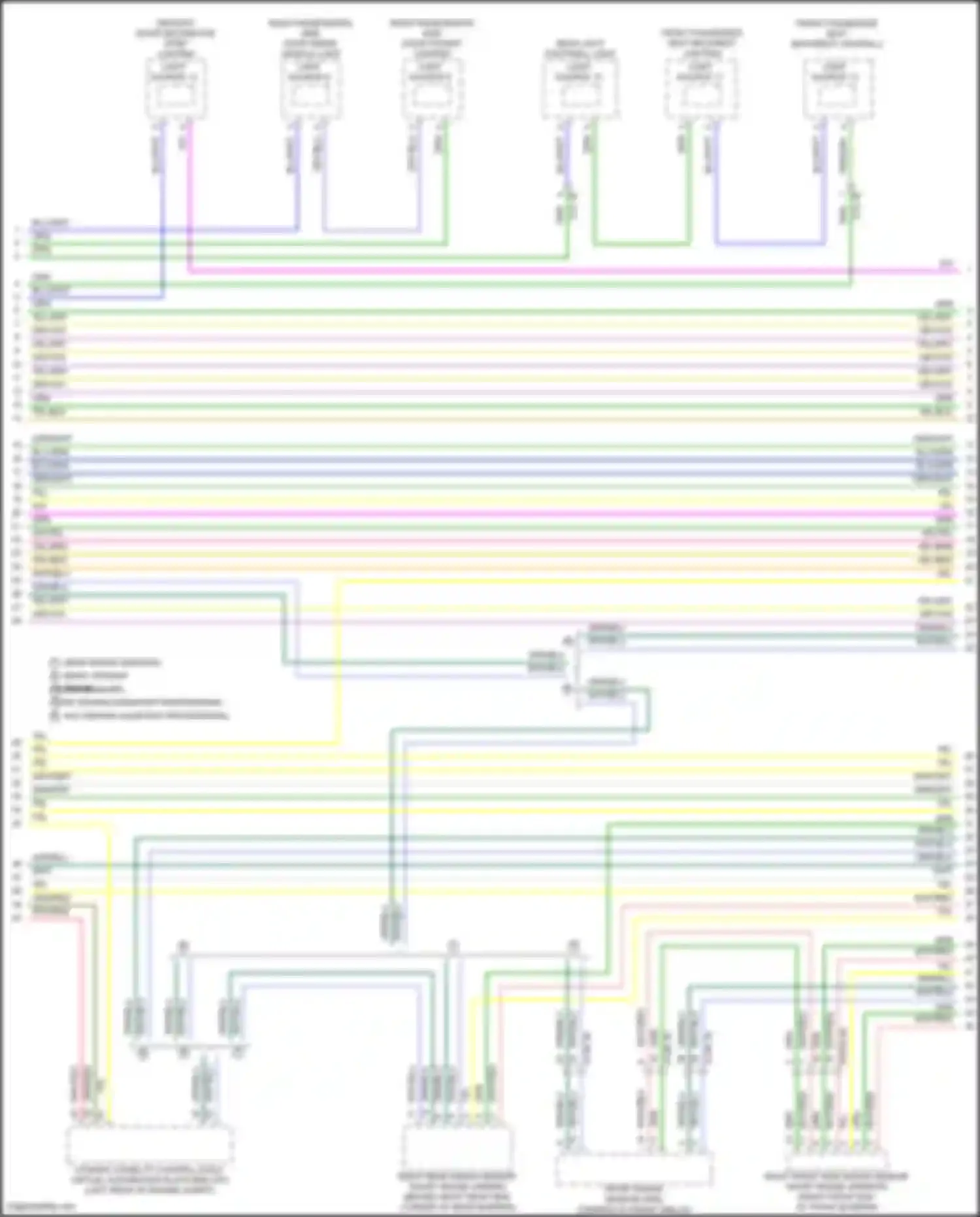 Wiring diagram front passenger seat backrest lighting 2 for BMW 7 series G70 (2022-2024) (1 of 2)