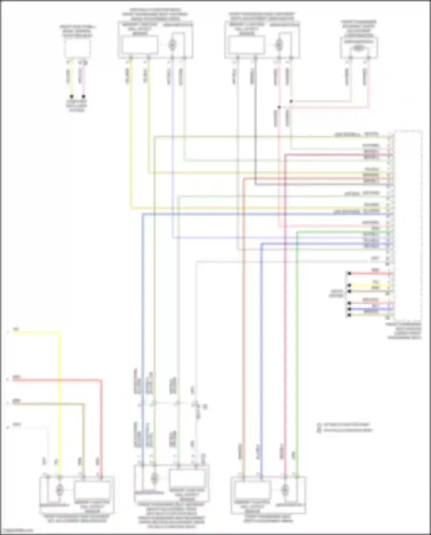 Wiring diagram front passenger seat backrest width adjustment servomotor for BMW 7 series G70 (2022-2024) (1 of 1)
