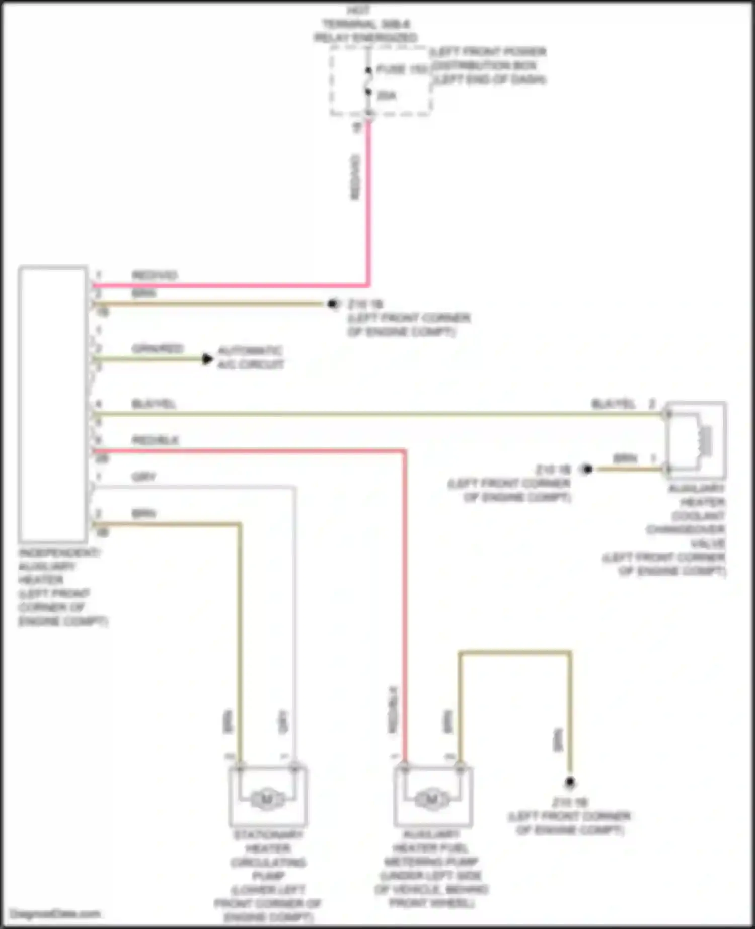 Wiring diagram fuse 153 for BMW 7 series G70 (2022-2024) (1 of 2)