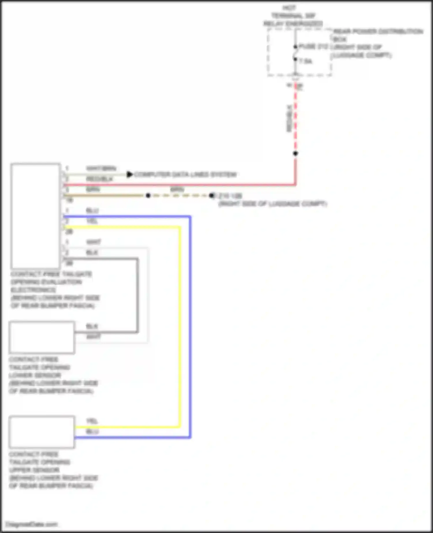 Wiring diagram fuse 212 for BMW 7 series G70 (2022-2024) (1 of 3)