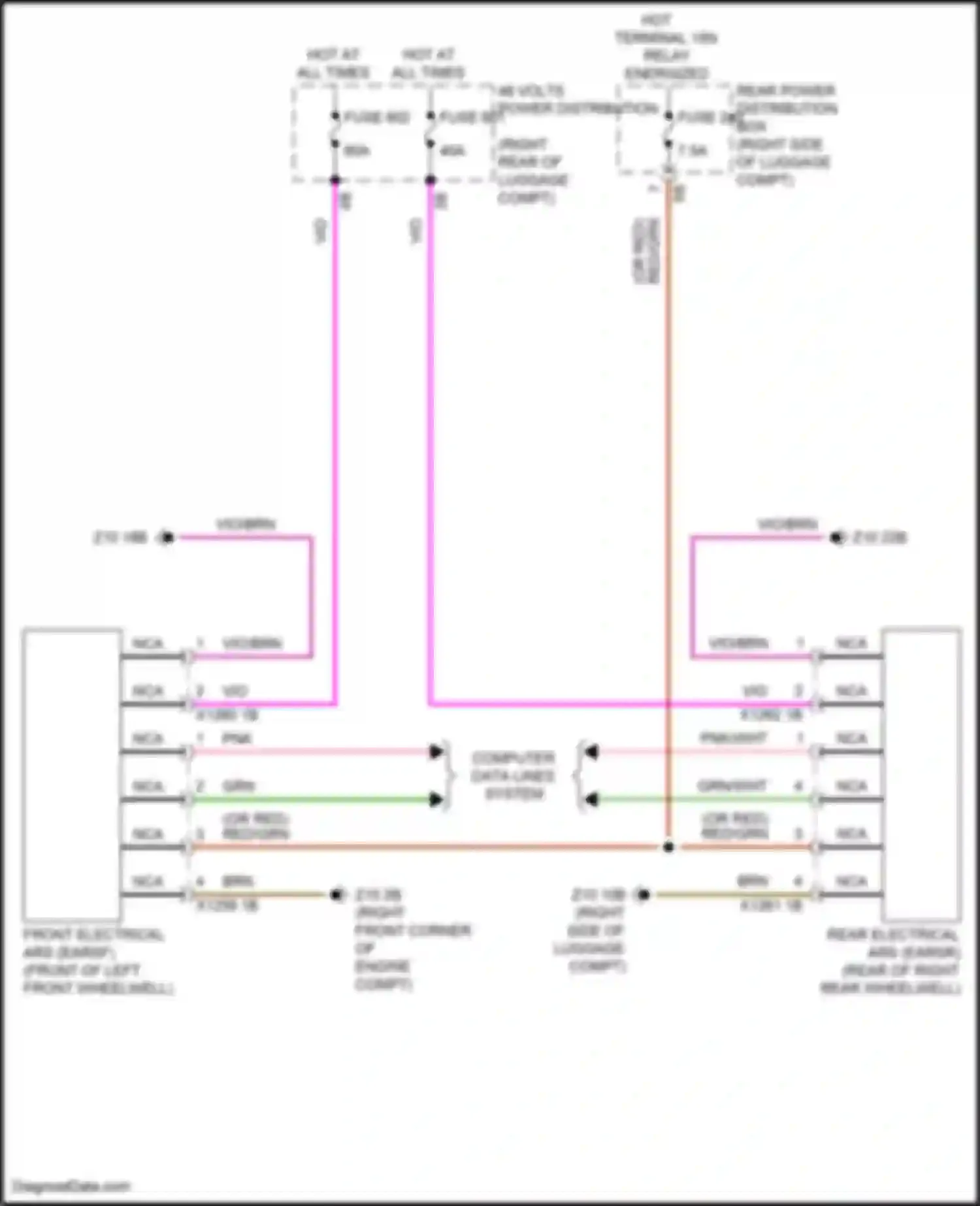 Wiring diagram fuse 240 for BMW 7 series G70 (2022-2024) (1 of 2)