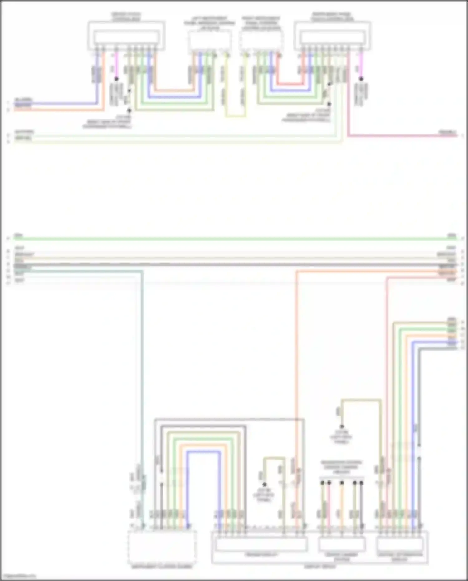 Wiring diagram instrument panel touch control box for BMW 7 series G70 (2022-2024) (6 of 11)