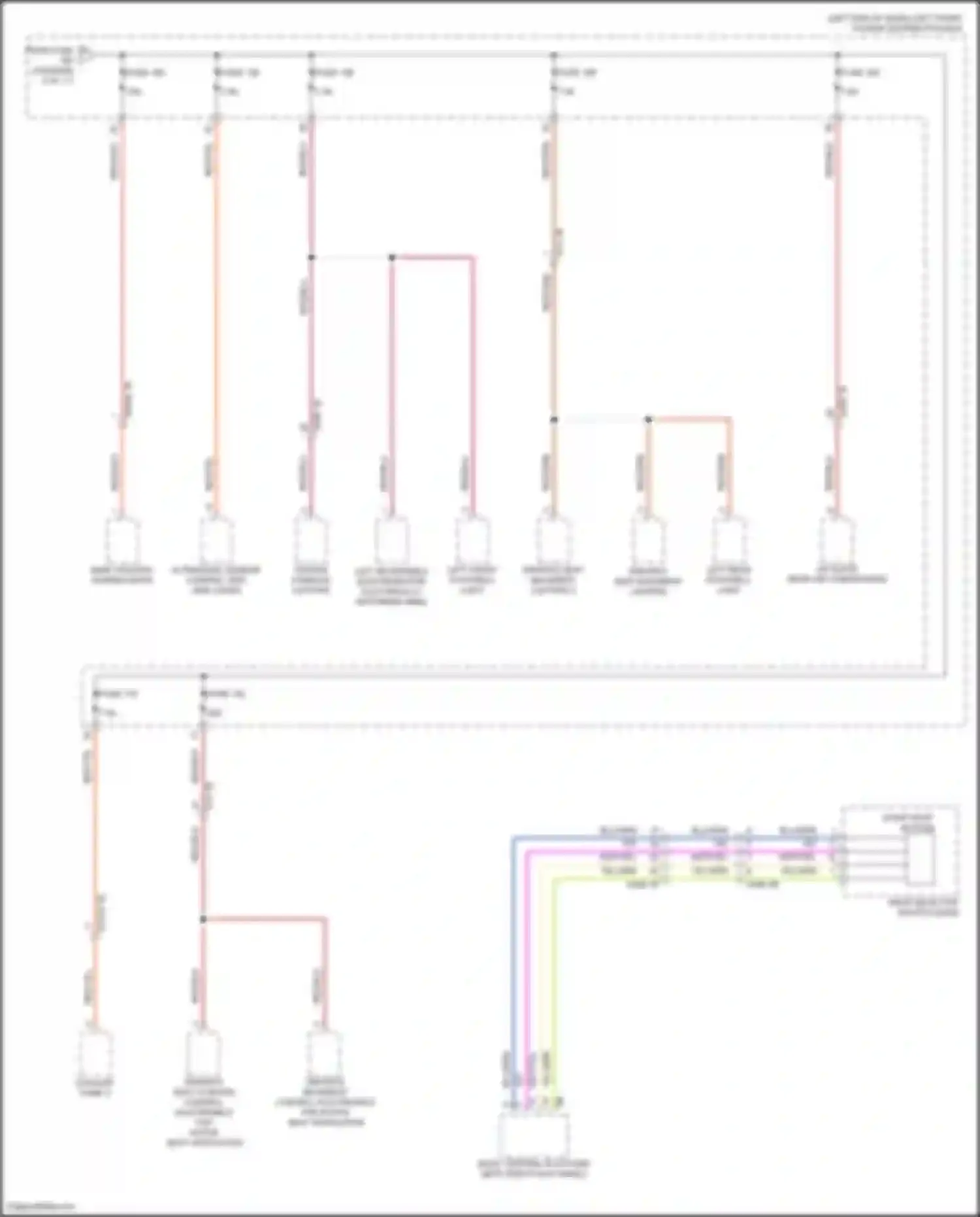 Wiring diagram left front footwell light for BMW 7 series G70 (2022-2024) (3 of 3)