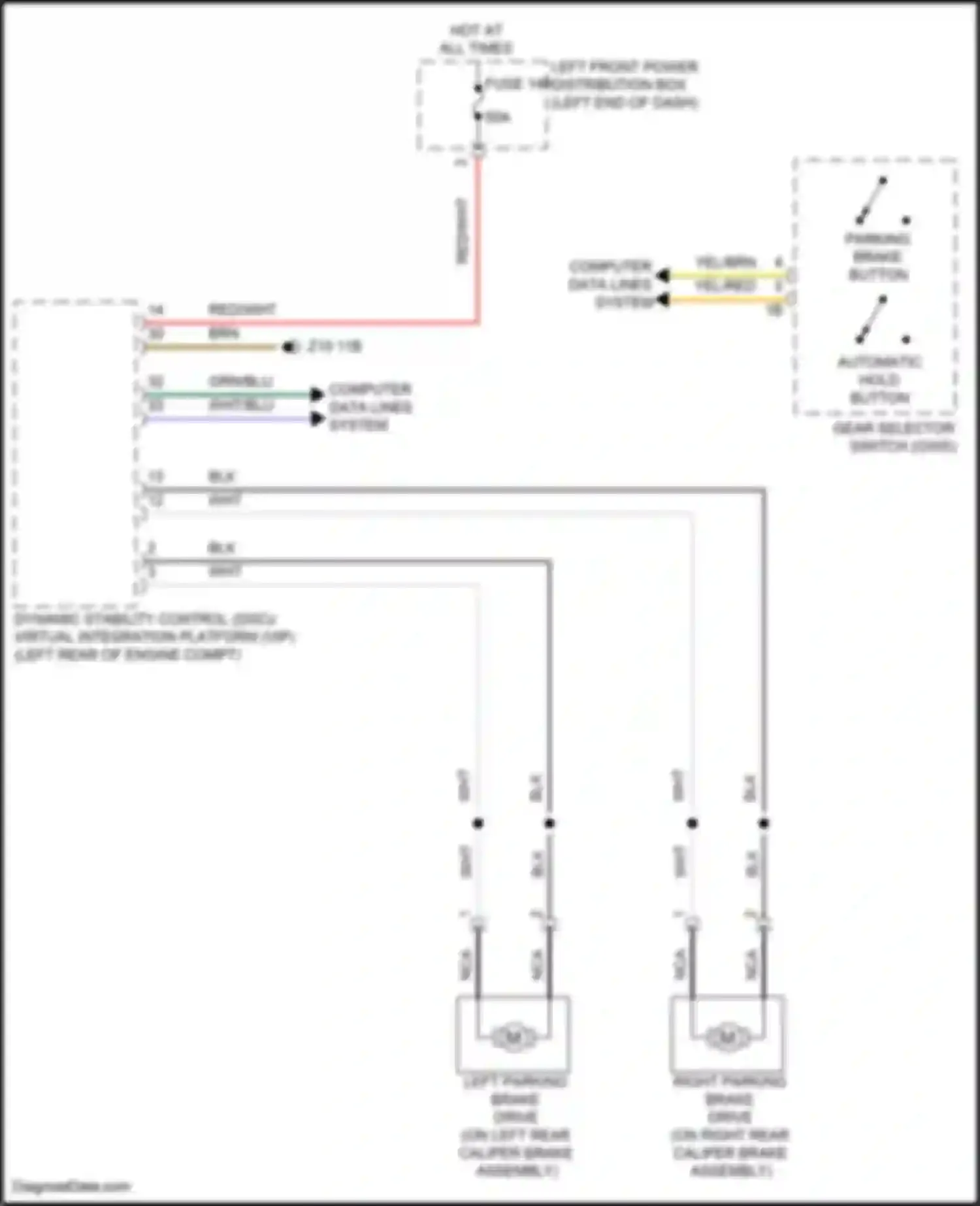 Wiring diagram left front power distribution box for BMW 7 series G70 (2022-2024) (28 of 31)