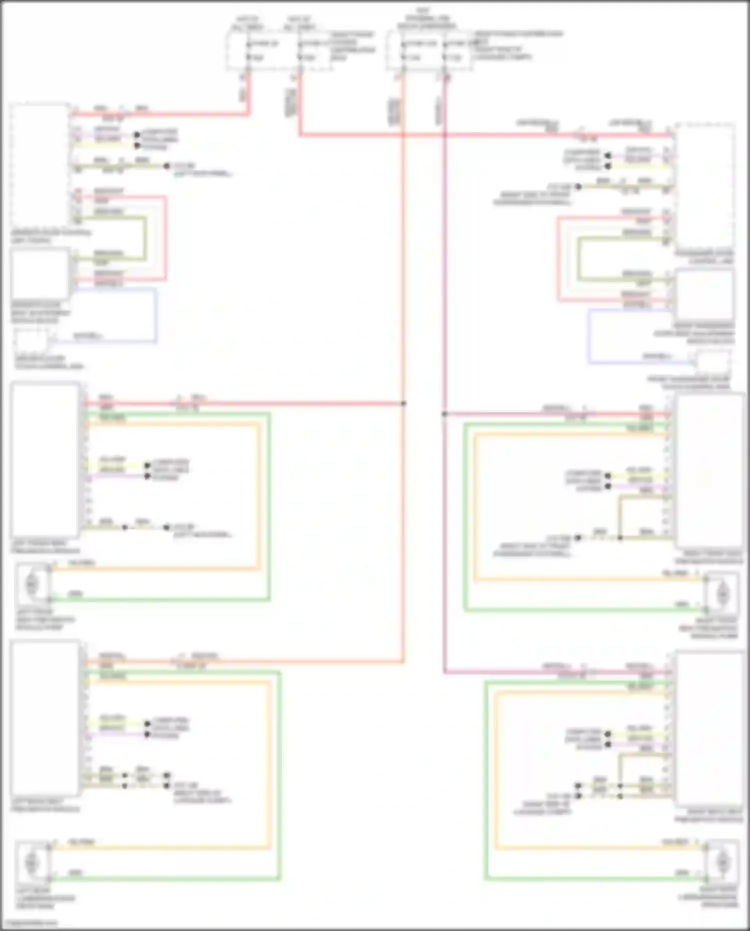Wiring diagram left front seat pneumatics module for BMW 7 series G70 (2022-2024) (2 of 2)